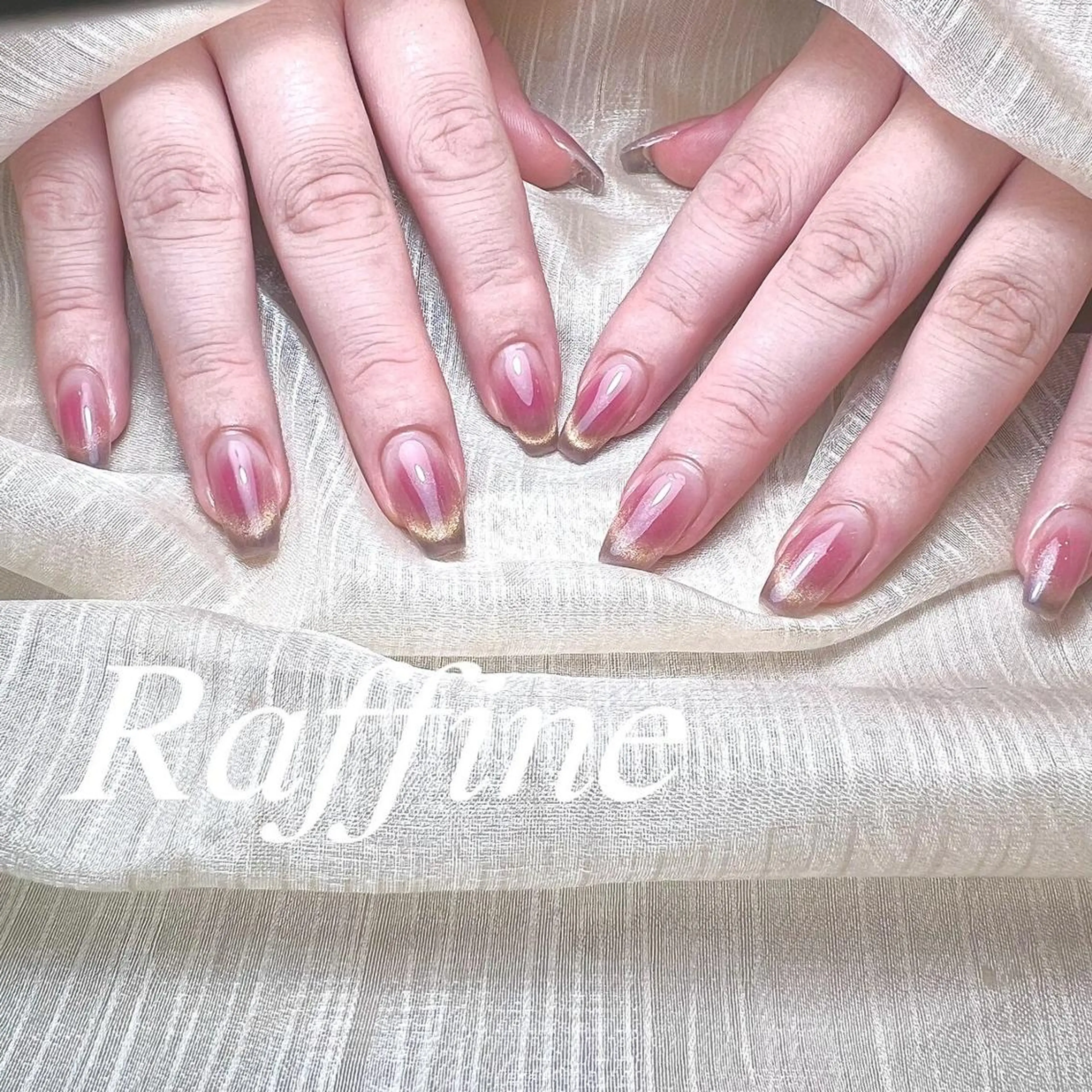 ネイル RAFFINE 月🦋🩵のネイルデザイン