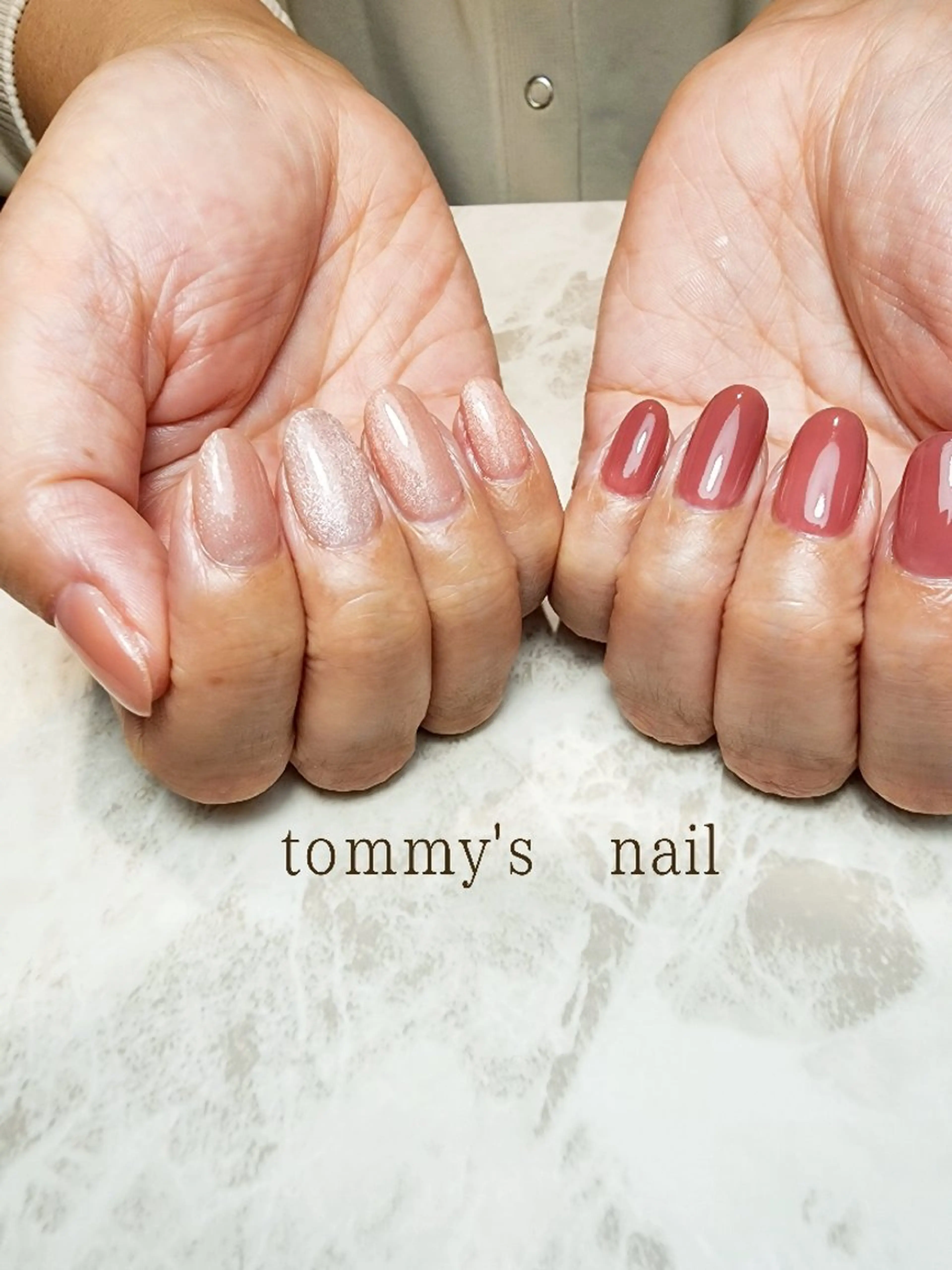 ネイル フットネイル ジェルネイル ミラーネイル ワンカラーネイル ハンドネイル tommy's nail所属・福岡/若よもぎ蒸し 全身美容が叶うサロンのネイルデザイン