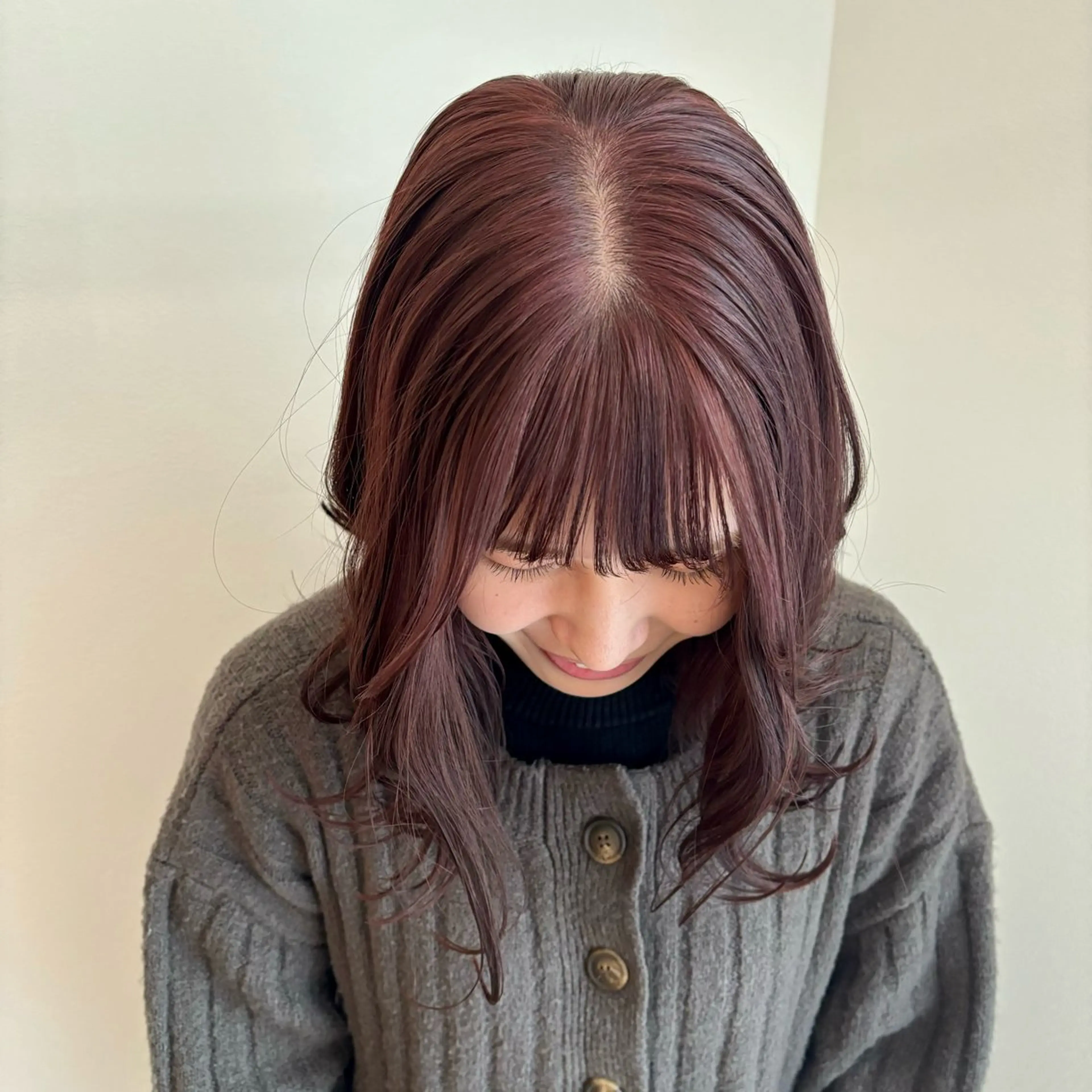 ミディアム カラー ヘアアレンジ ブリーチ ダブルカラー ラベンダーカラー ブリーチなしカラー ピンクカラー Apero【アペロ】所属・パーマ/暖色/ボブ イワタテ🇰🇷のヘアスタイル