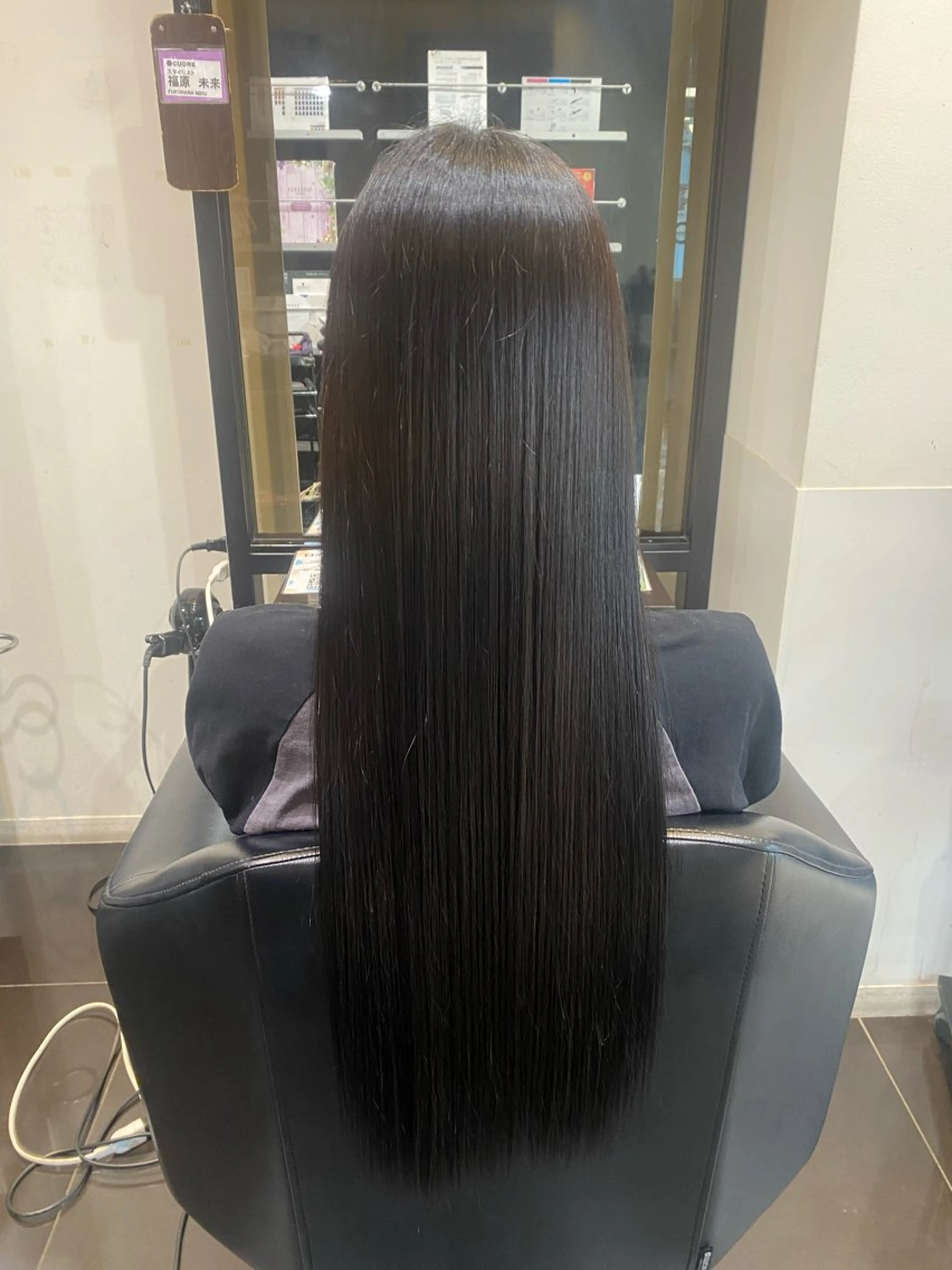 ロング カラー 髪質改善 トリートメント ヘアカラー トリートメント 福原 未来のヘアスタイル