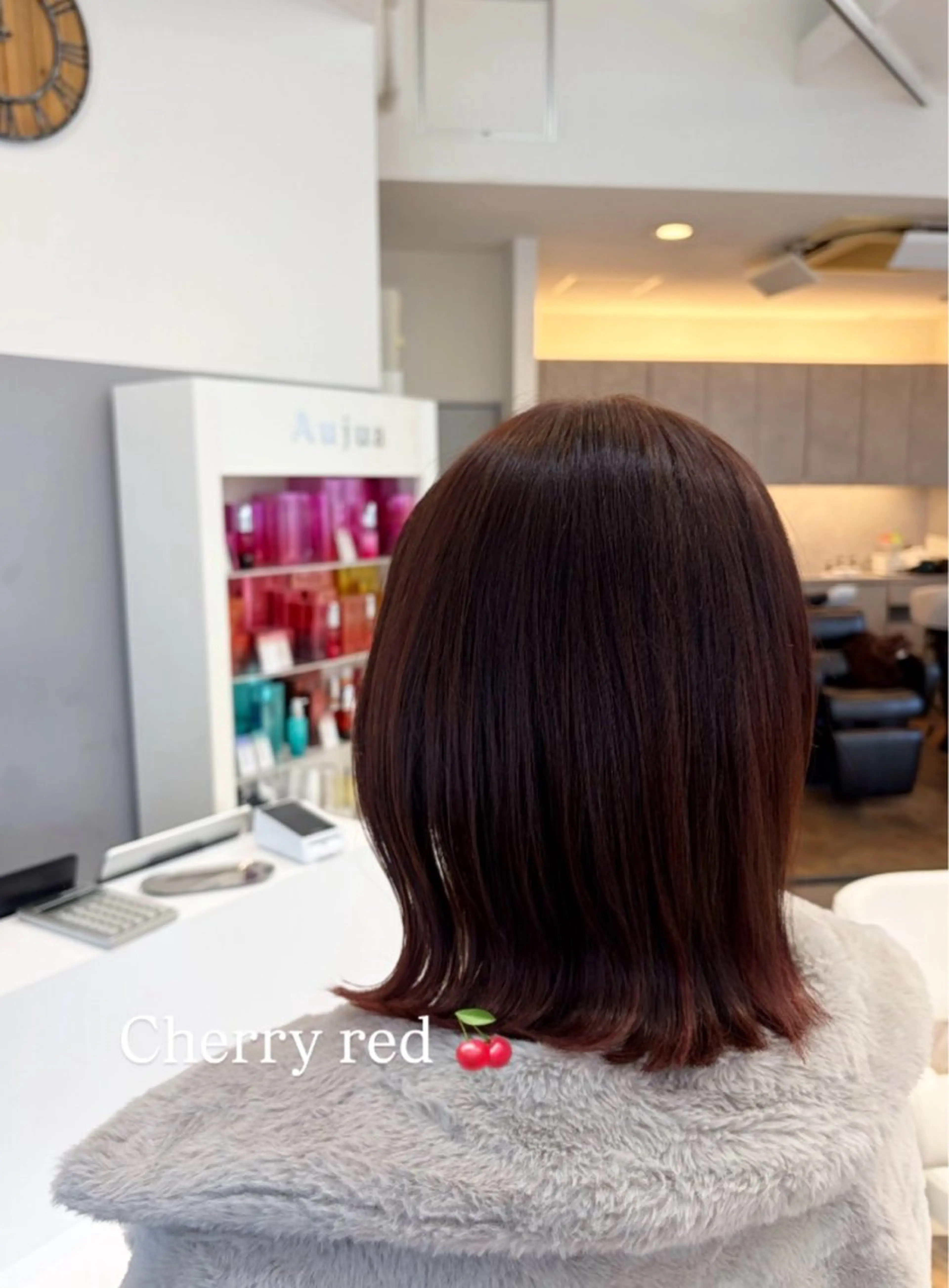 ミディアム カット ヘアカラー トリートメント 蓮池 愛海のヘアスタイル