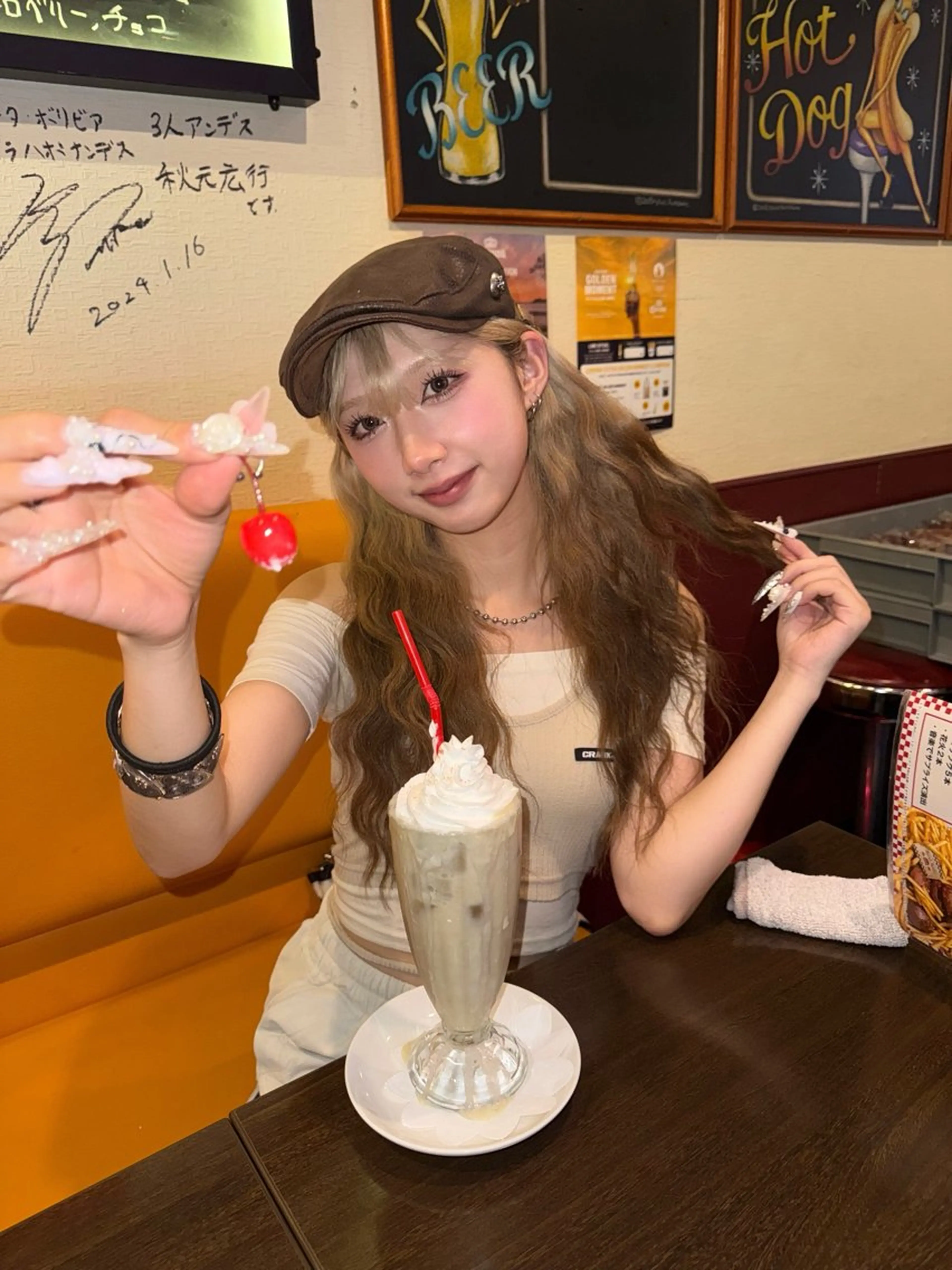 セミロング カラー ヘアカラー 名古屋／デザイン／ ブリーチ/松井亮磨のヘアスタイル