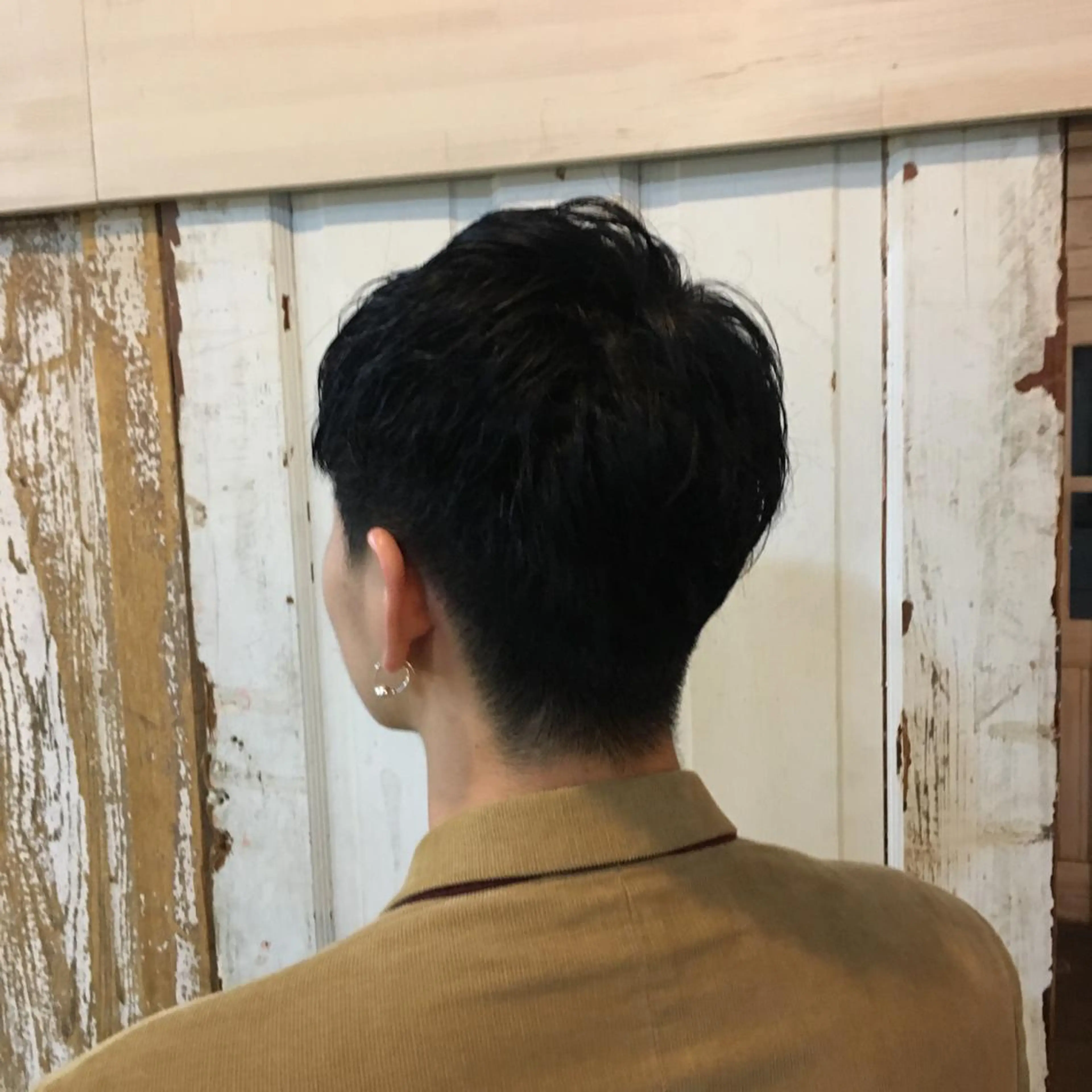 ショート カラー メンズ 黒髪 ブルーカラー ブルーブラック ネイビーカラー kimika🥑 メンズ/髪質改善のヘアスタイル