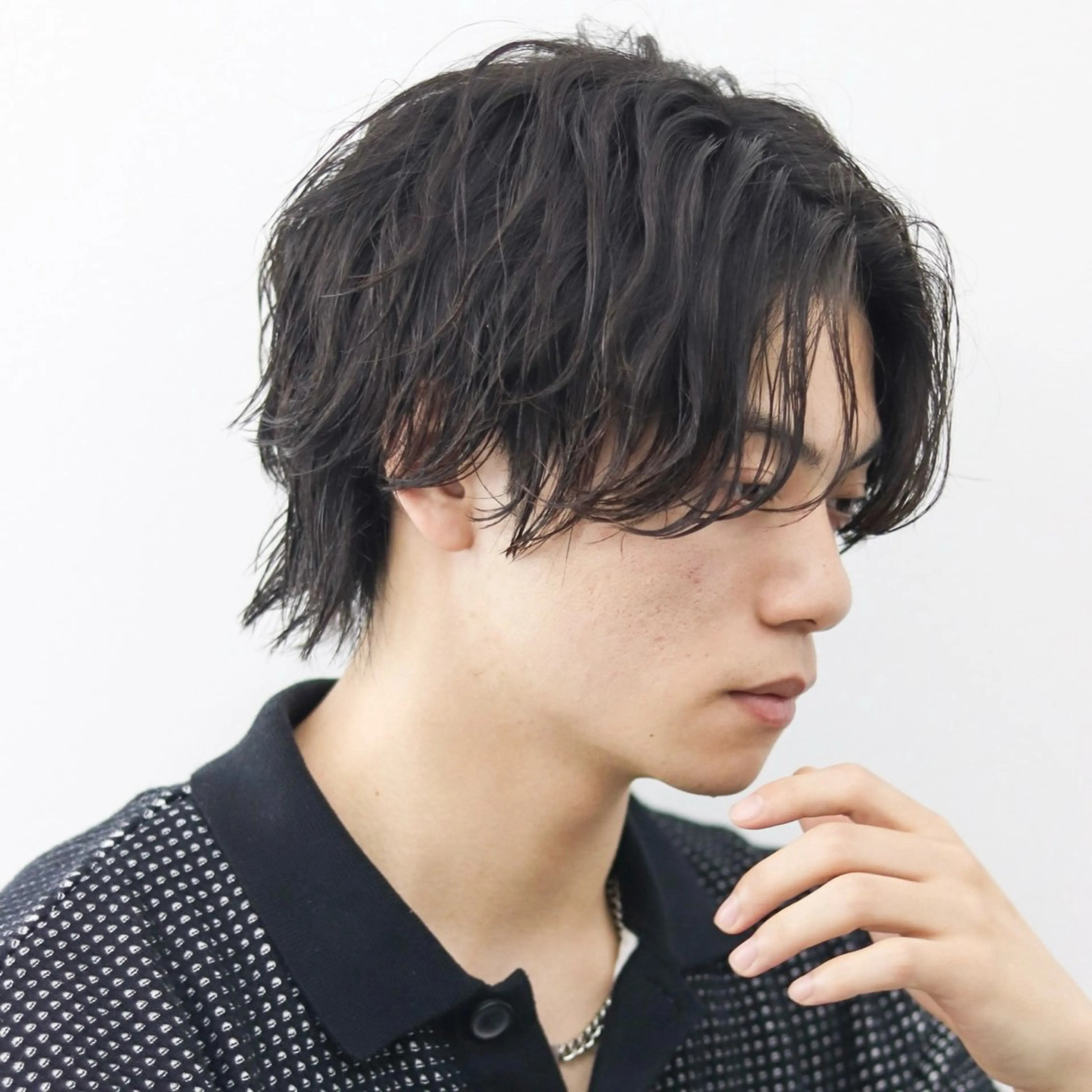 ミディアム カラー パーマ メンズ カット トリートメント シースルーマッシュ/ メンズ/KYOHEIのヘアスタイル