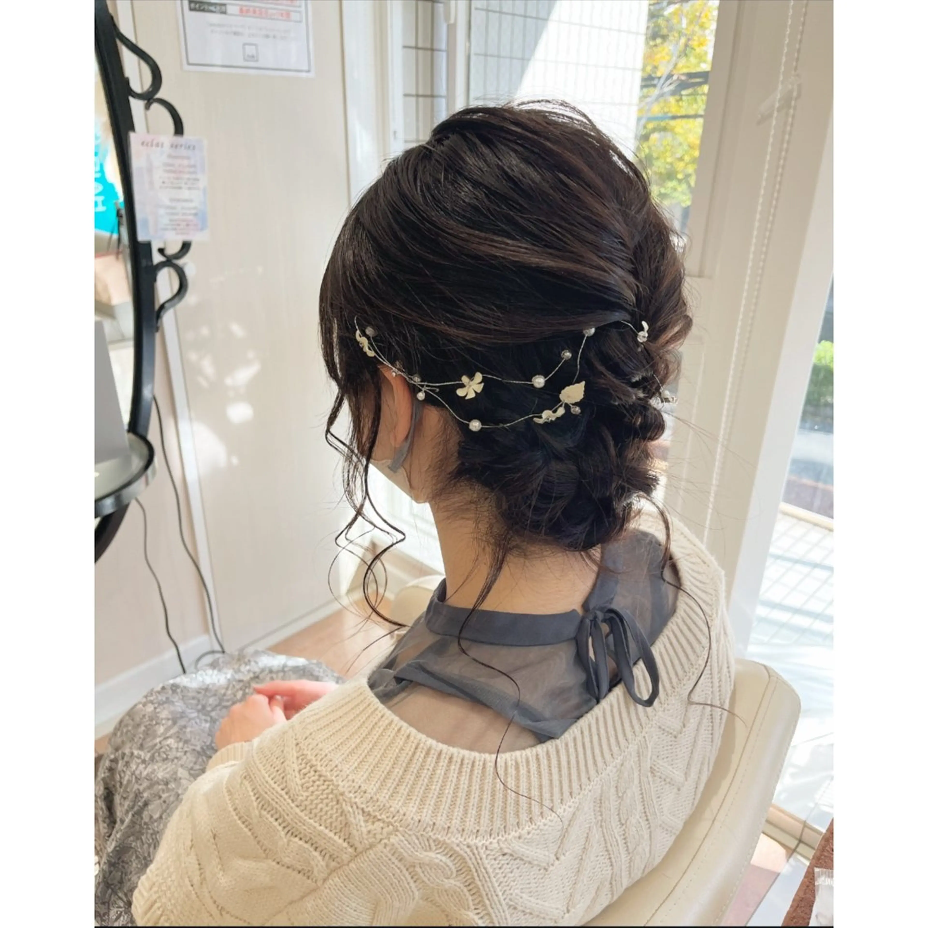 セミロング ヘアアレンジ ヘアセット 韓国ヘア 🎀中川綾乃🎀のヘアスタイル