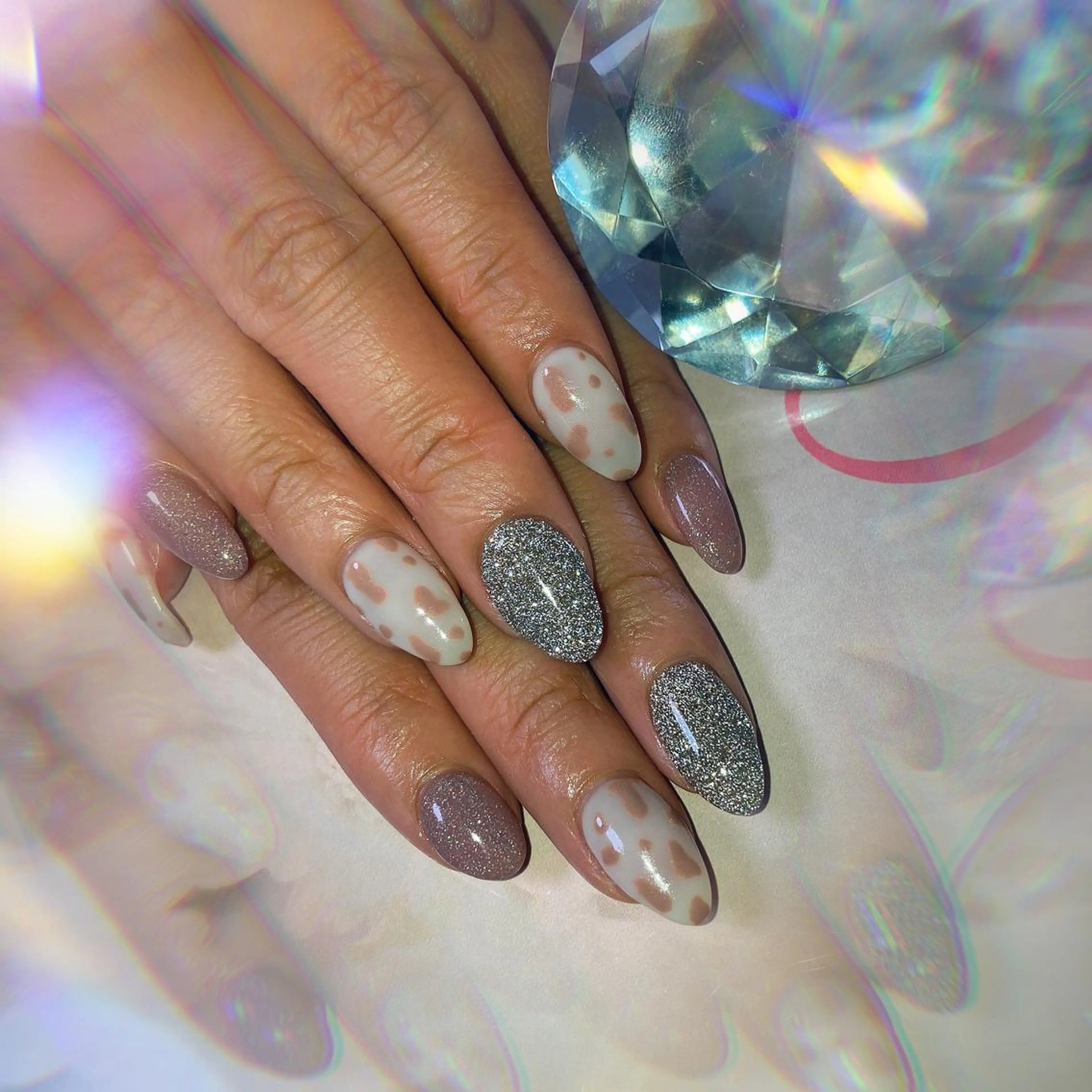 ミディアム カラー キッズ ネイル マツエク・マツパ ハンドネイル ハンドケア 💎ビューティサロン 湘南　RIRAN💎のネイルデザイン