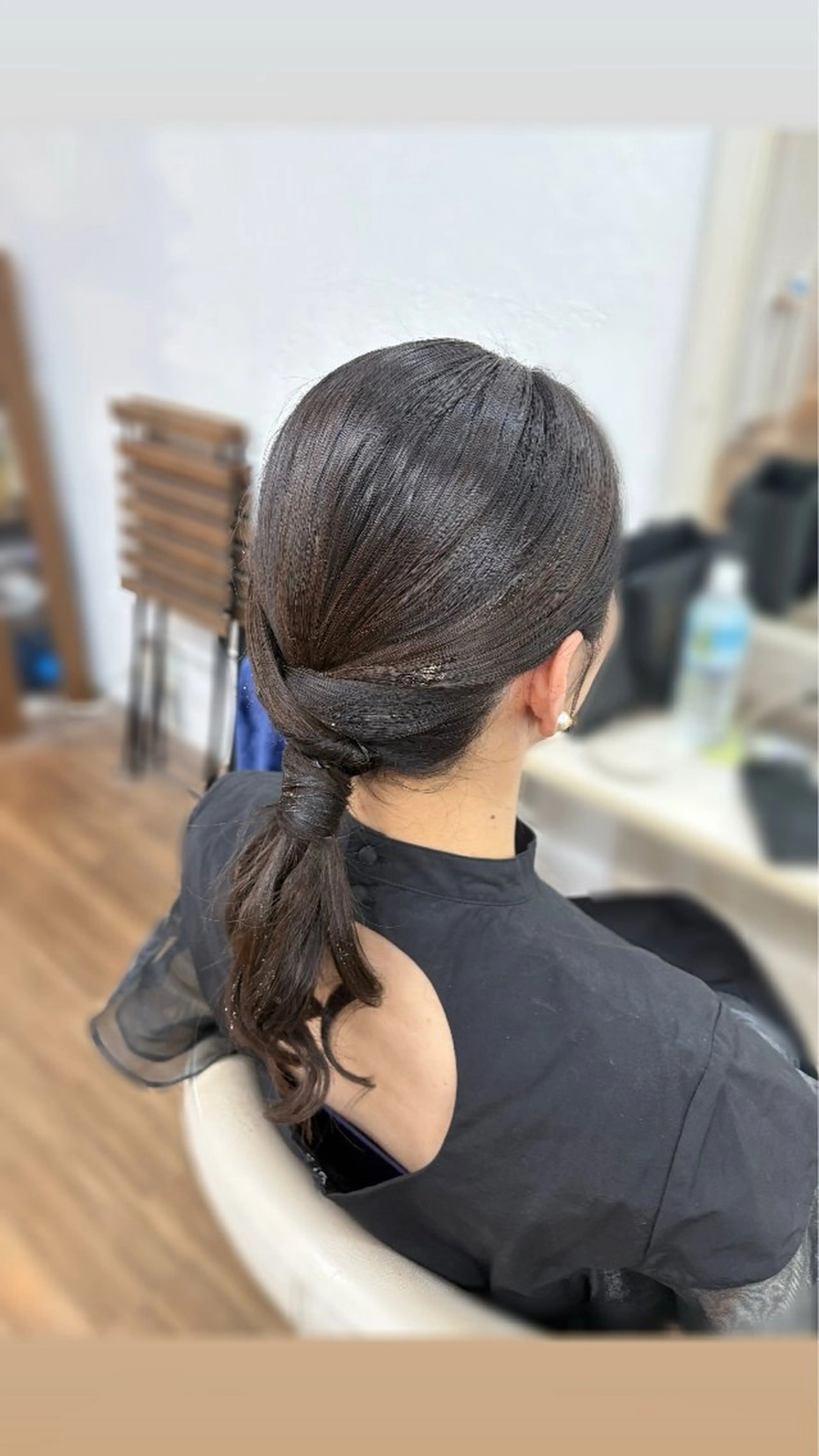 セミロング ヘアアレンジ ヘアセット GLOSS 心斎橋 山上のヘアスタイル