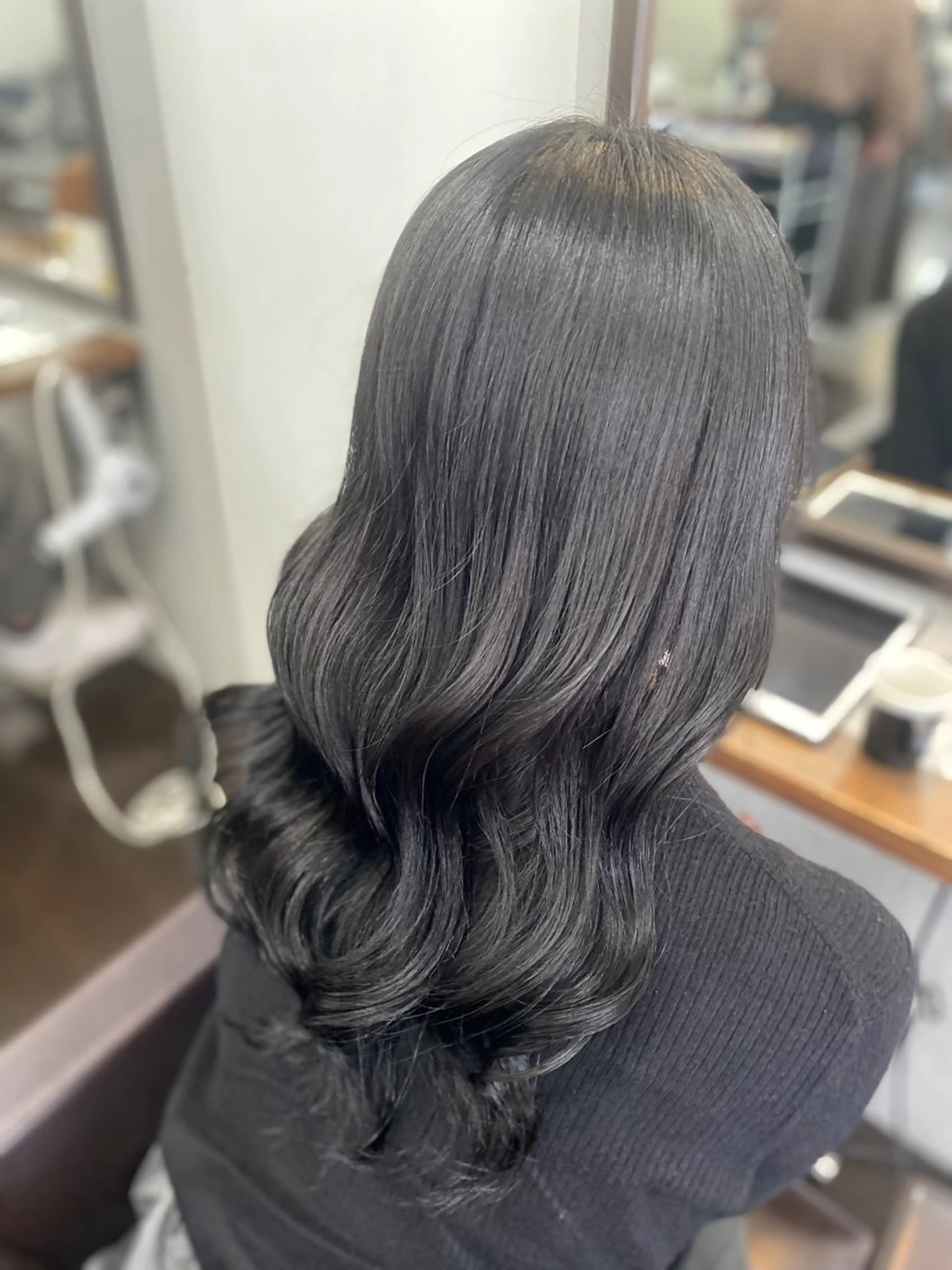 ロング カラー 黒髪 ブリーチ 透明感カラー 韓国風ヘア トリートメント 🍒ᩚ名駅/艶髪 縮毛矯正/あゆ🍒ᩚのヘアスタイル