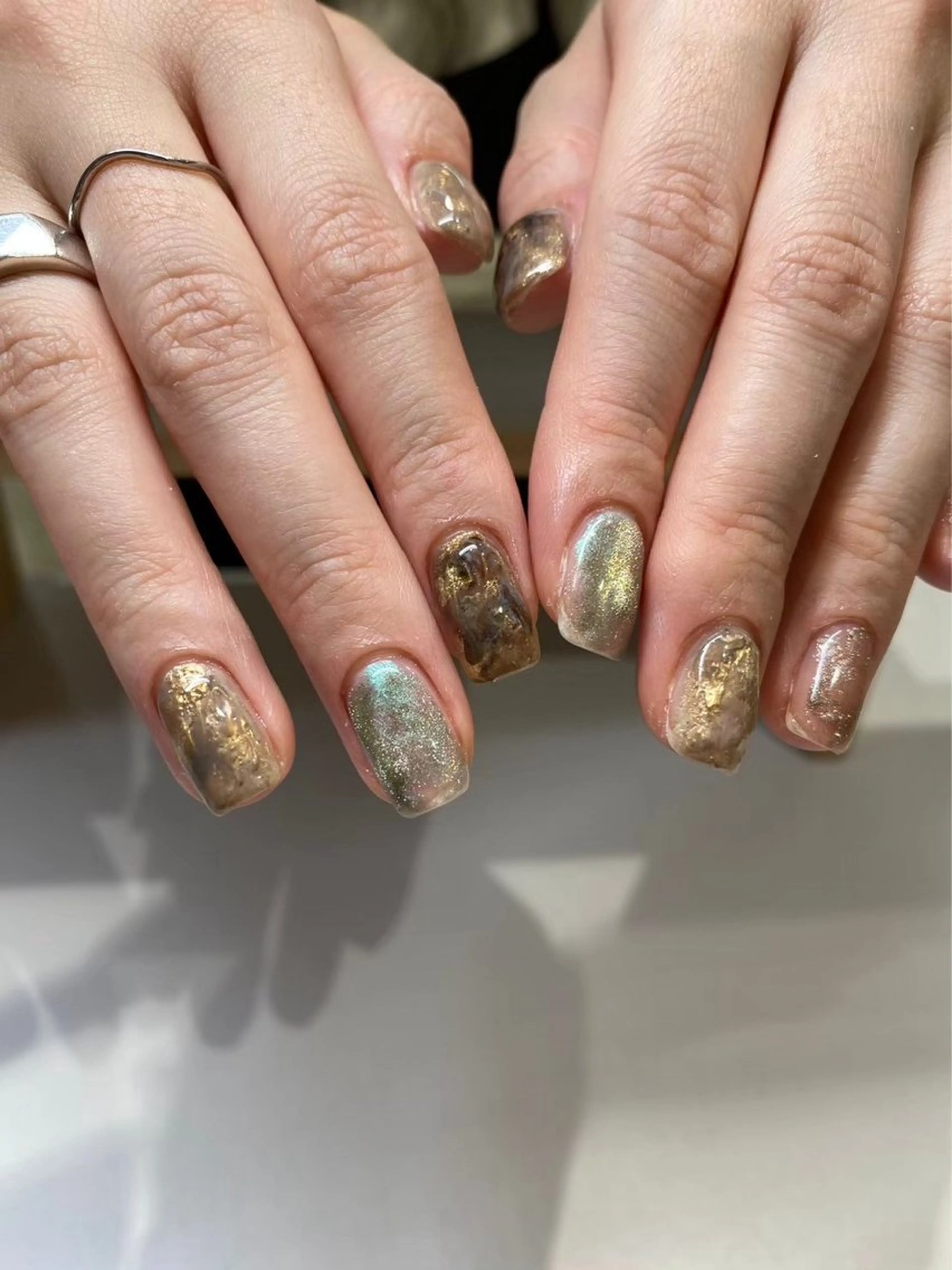 ネイル ジェルネイル マグネットネイル ニュアンスネイル ワンカラーネイル パラジェル ハンドネイル 草加ニュアンスネイル 🌚hersのネイルデザイン