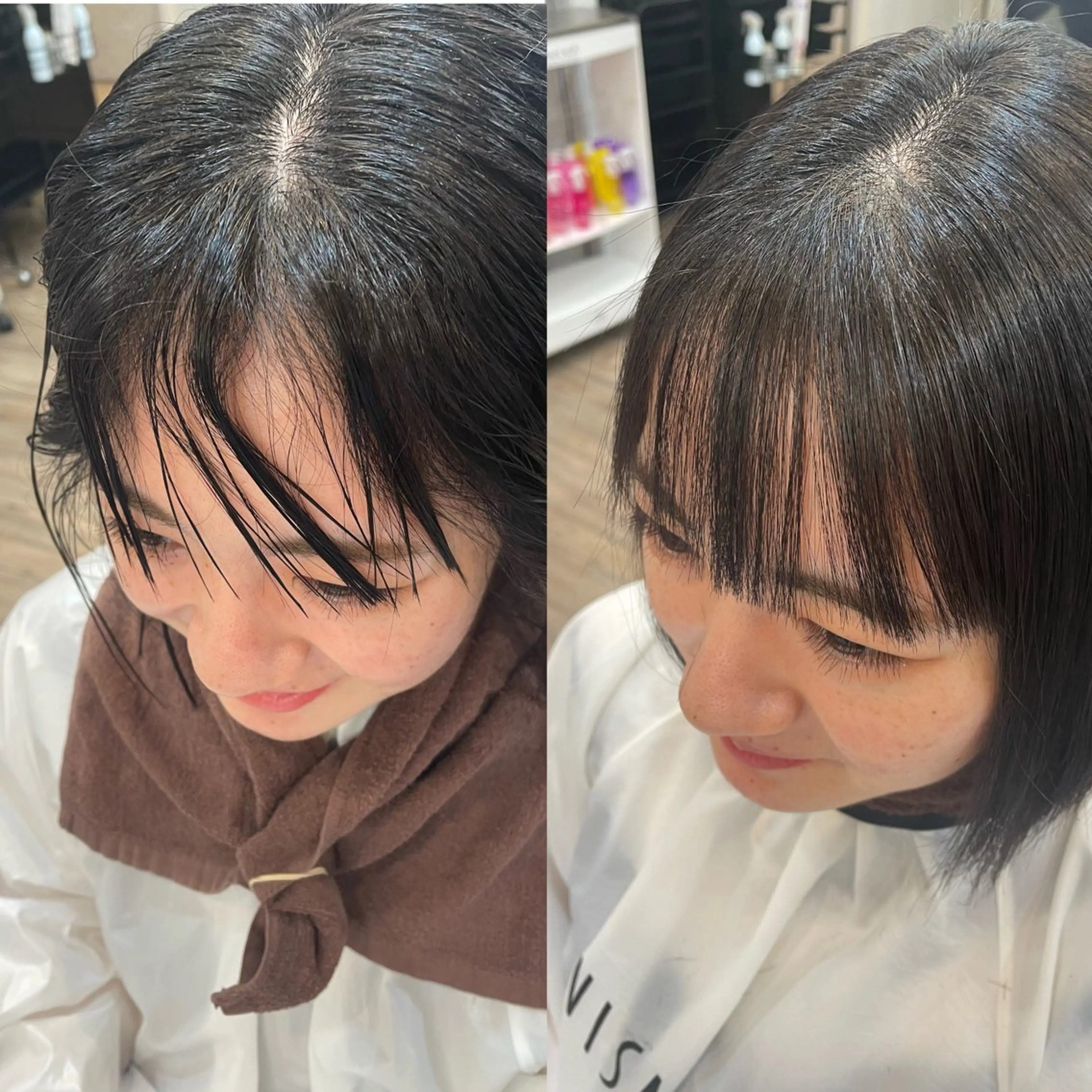 【🌟初回〜3回目まで使えるクーポン🌟】 前髪縮毛矯正+似合わせカット+オージュアトリートメントの写真