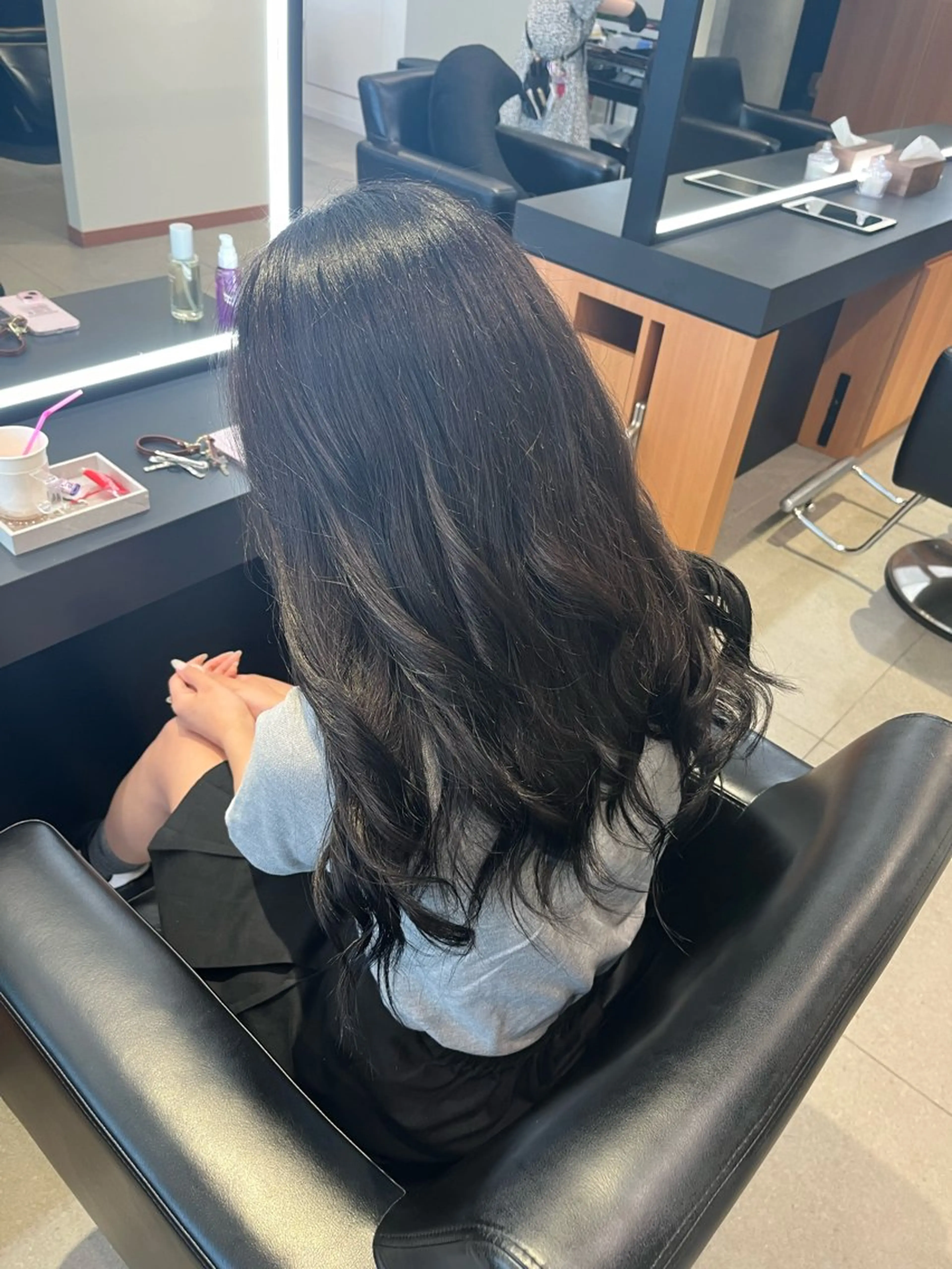 ロング カラー 黒髪 ERII /伏見・栄 カットモデル募集中！のヘアスタイル