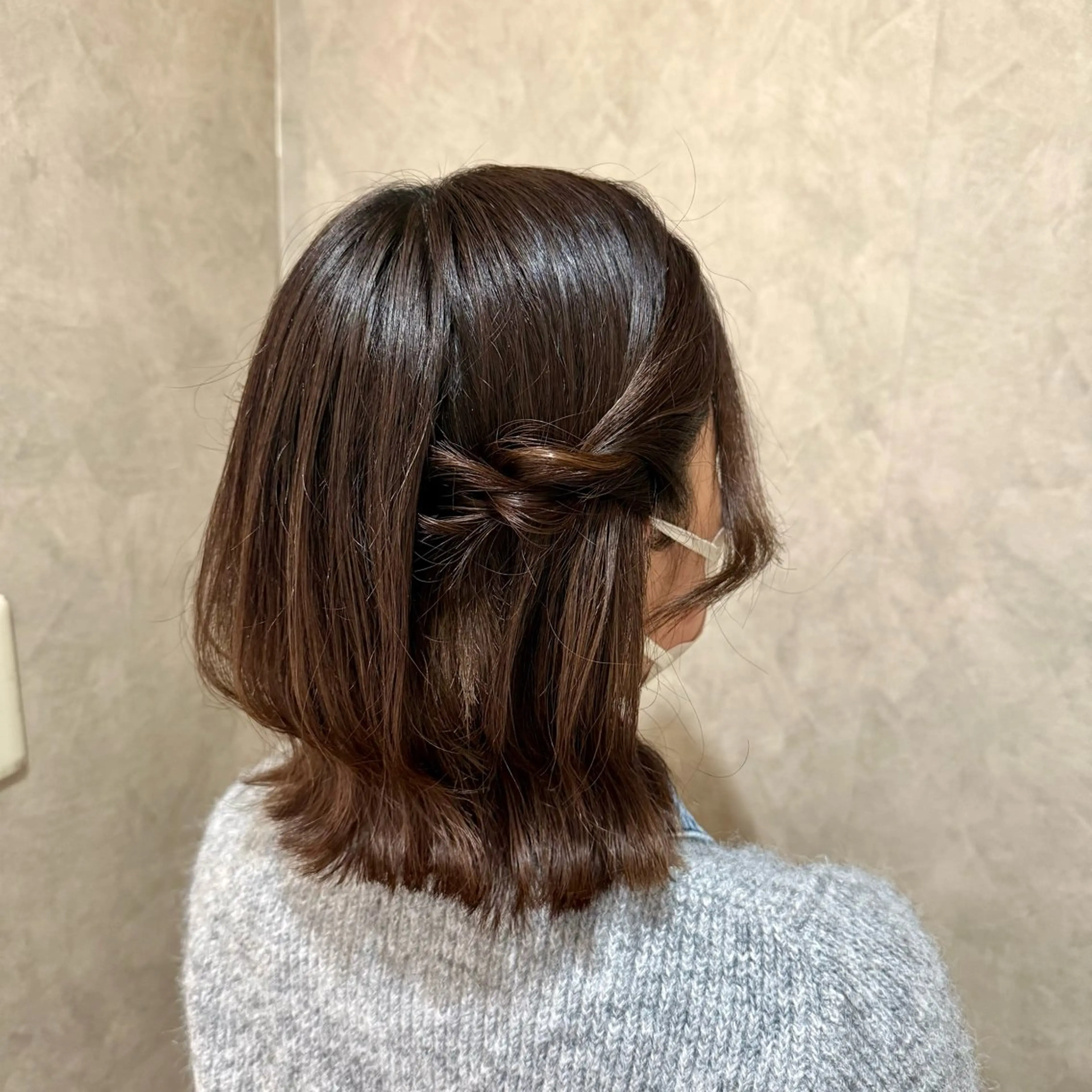 ミディアム ヘアアレンジ 成人式 ハーフアップ 結婚式・ブライダル デート ヘアセット 褒められヘアメイク /‎ボブ女子🐶みおのその他イメージ