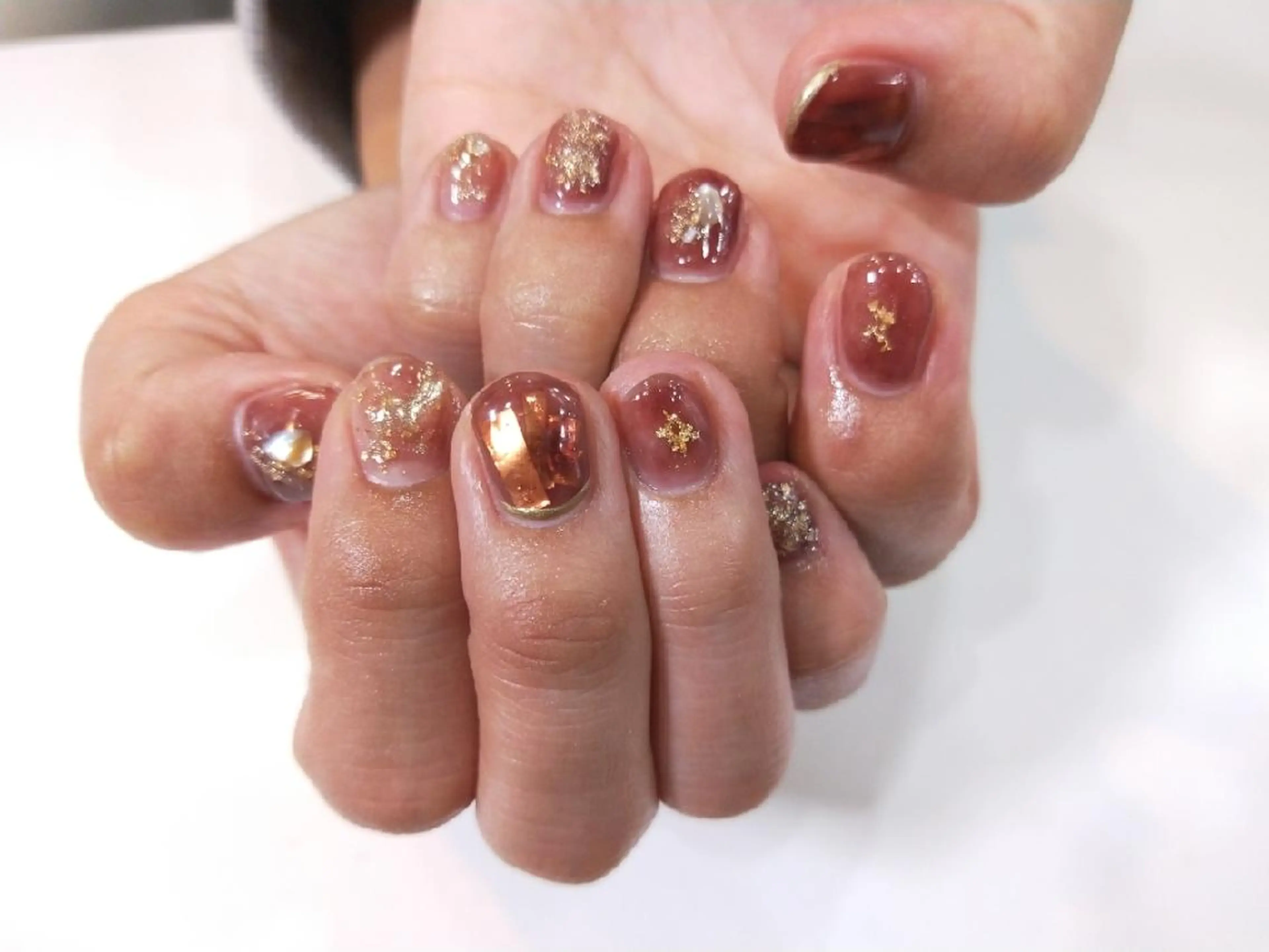 ネイル ハンドネイル ハンドケア R'well所属・はばすみれ🎀ﾈｲﾙ 光ﾌｪｲｼｬﾙ ﾍｱのネイルデザイン