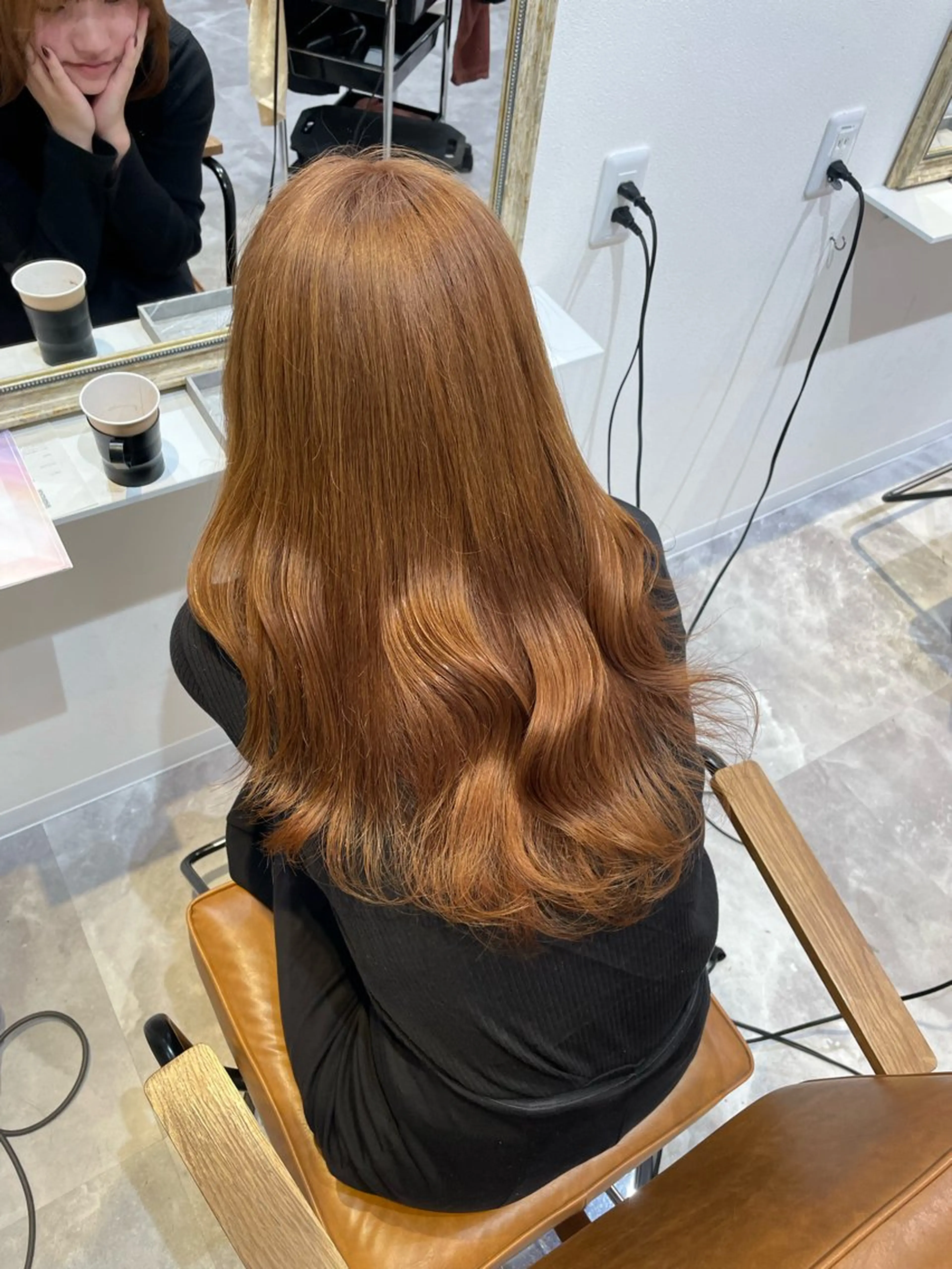 セミロング カラー ベージュカラー ブリーチ ブラウンカラー ブラウンベージュ オレンジ ヘアカラー 垢抜け似合わせカラー /梅田 /ayanaのヘアスタイル