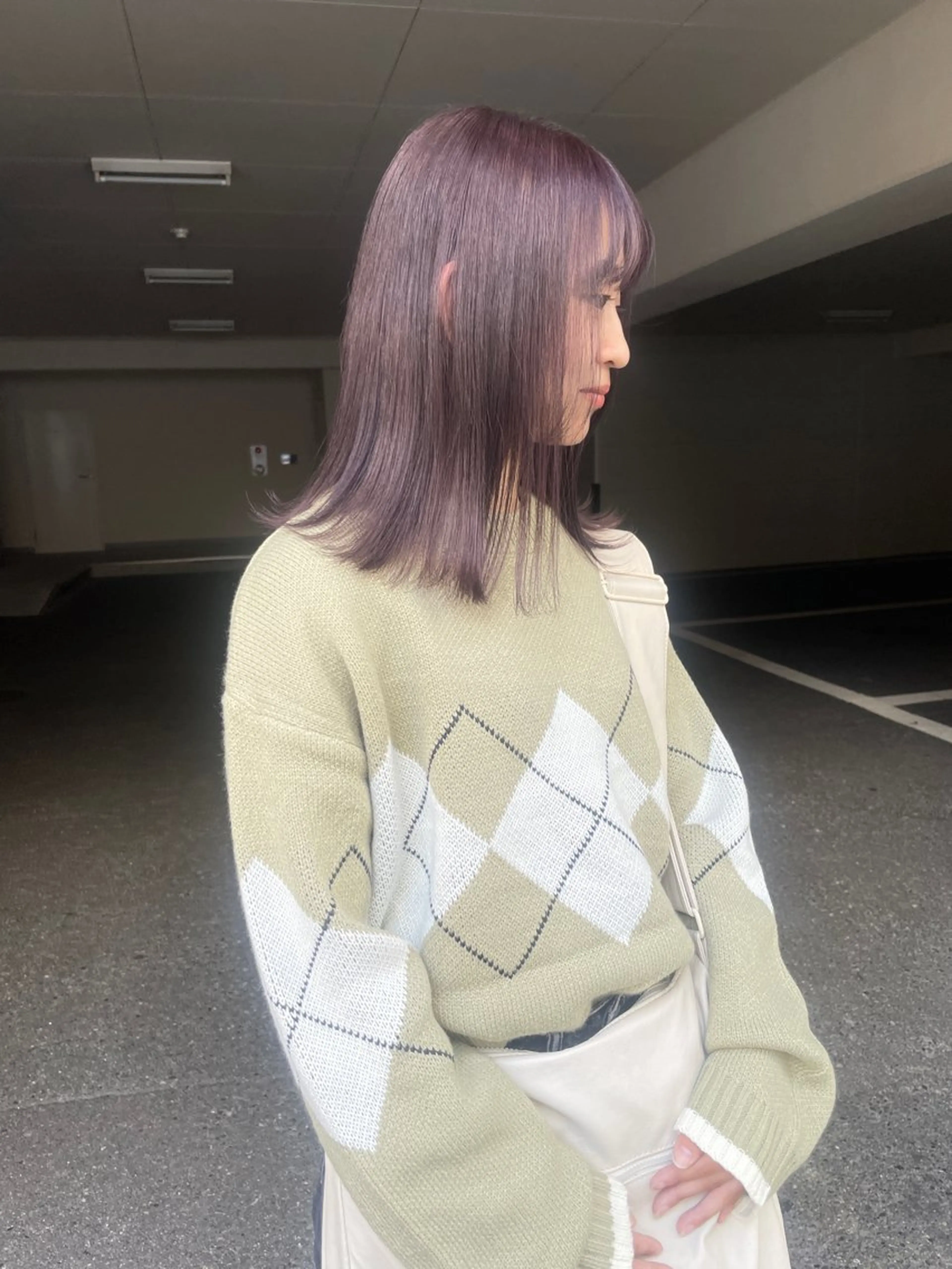 ミディアム カラー 🙃 透明感カラー/ボブのヘアスタイル