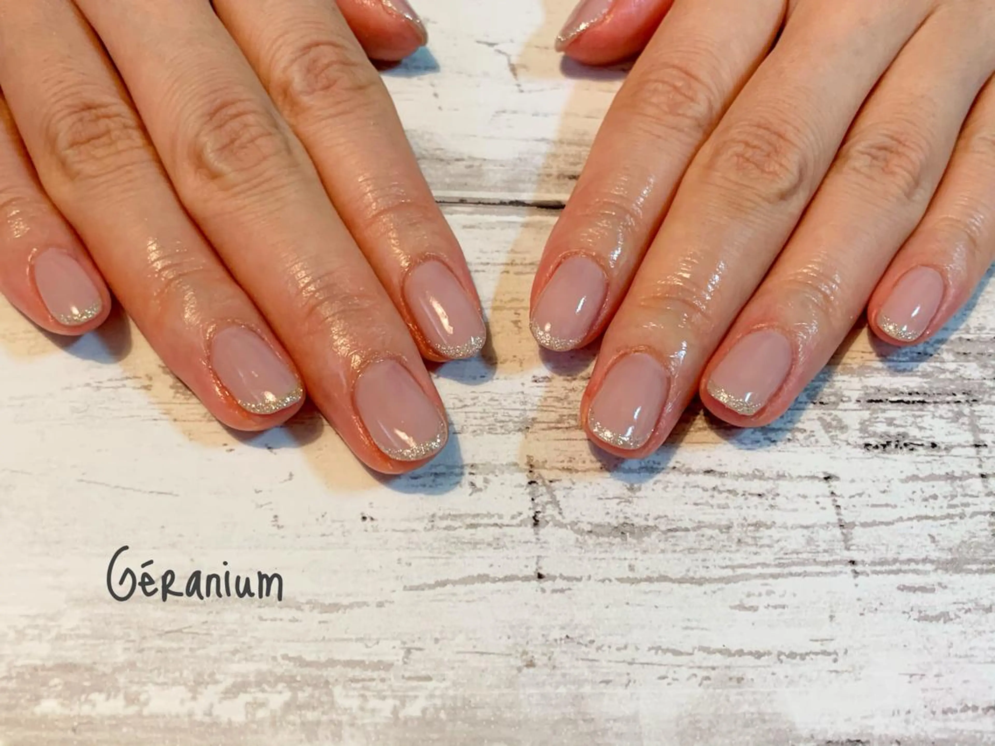 ネイル フレンチネイル ハンドネイル フットネイル GéRanium Harukaのネイルデザイン