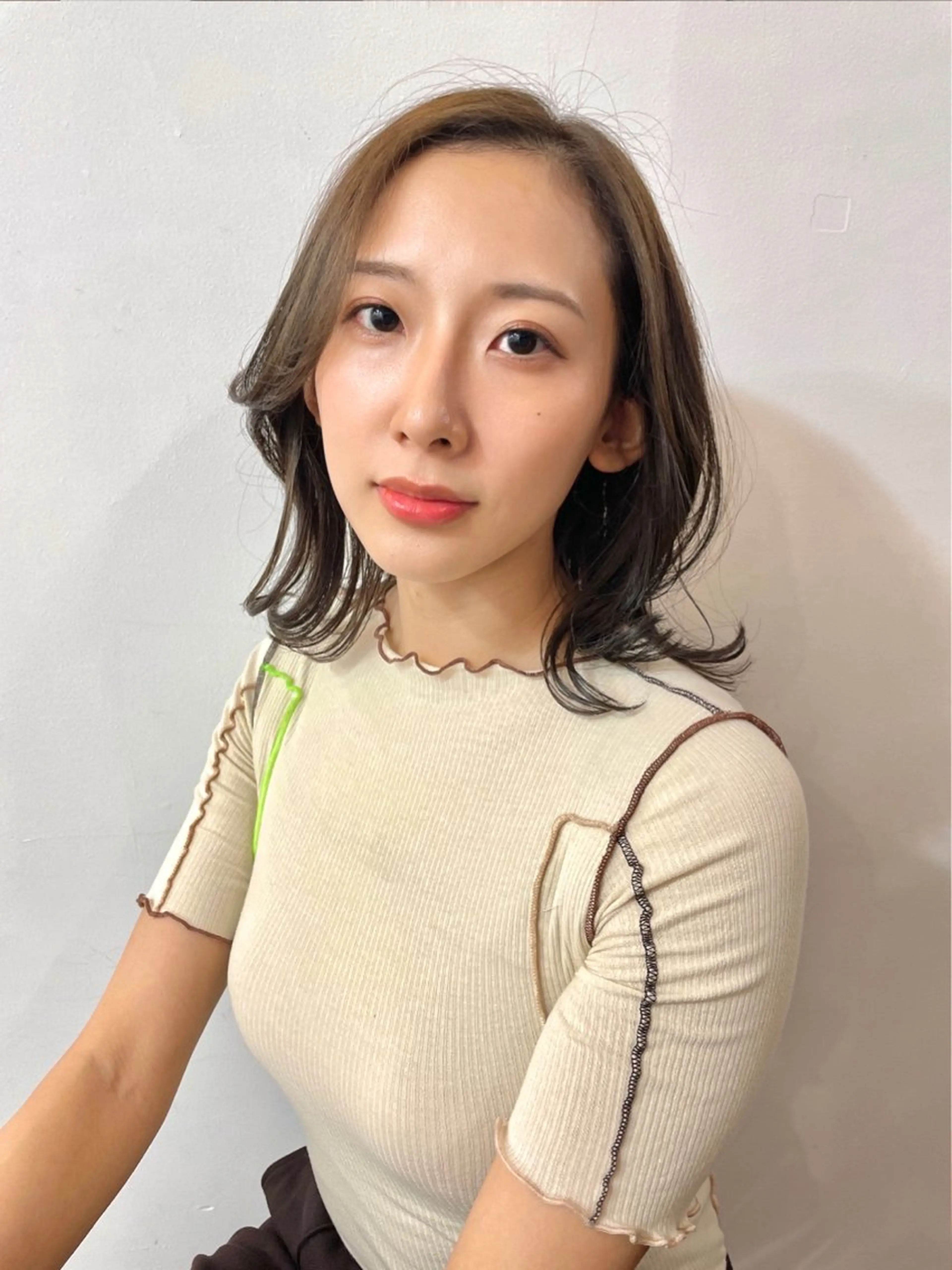 ミディアム カラー カット ヘアカラー トリートメント ツヤ美髪💐 髪質改善/高山愛来のヘアスタイル