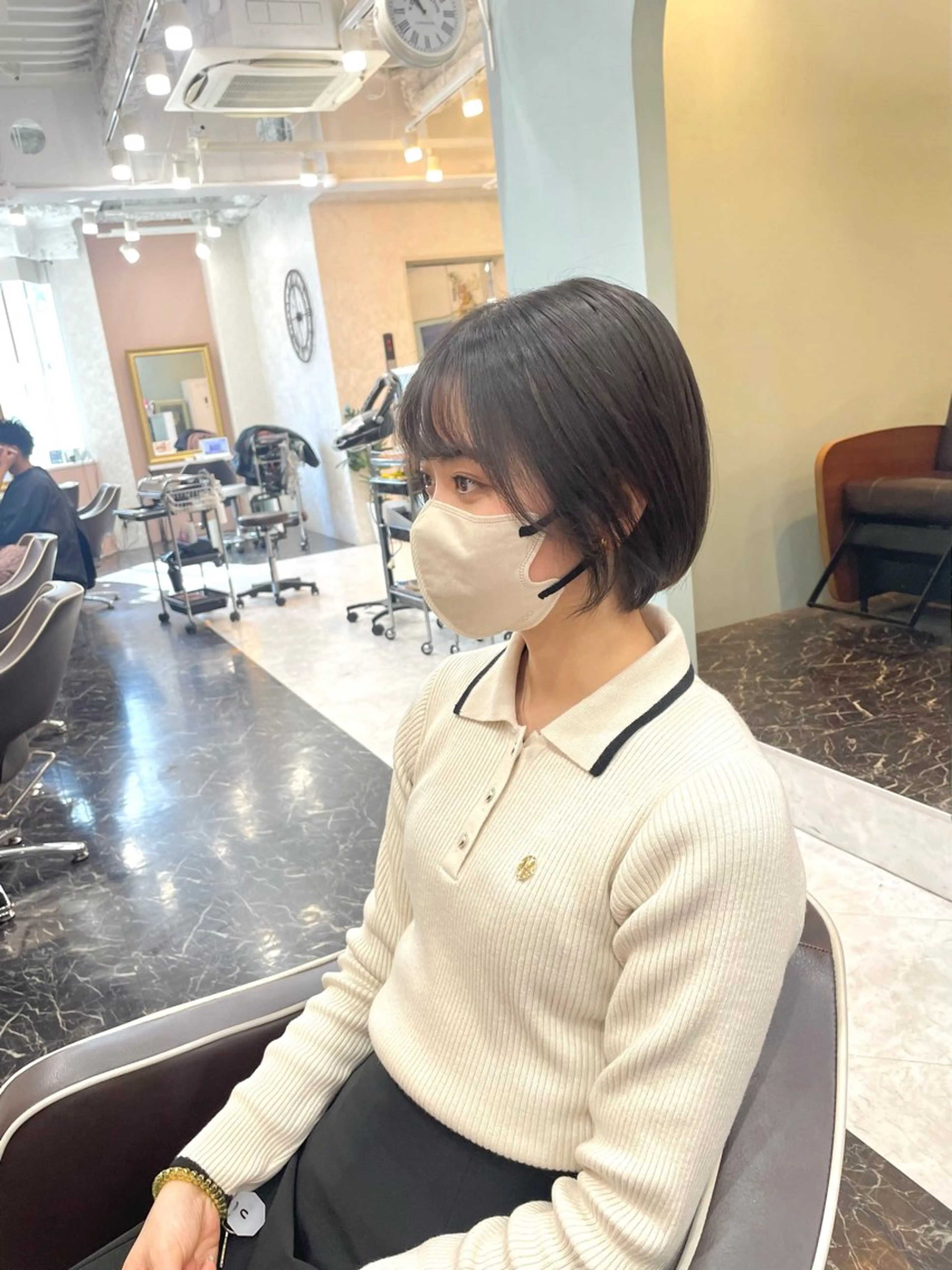 ショート ショートボブ ボブ ショートヘア カット トリートメント 亀川蓮 Agu hairのヘアスタイル