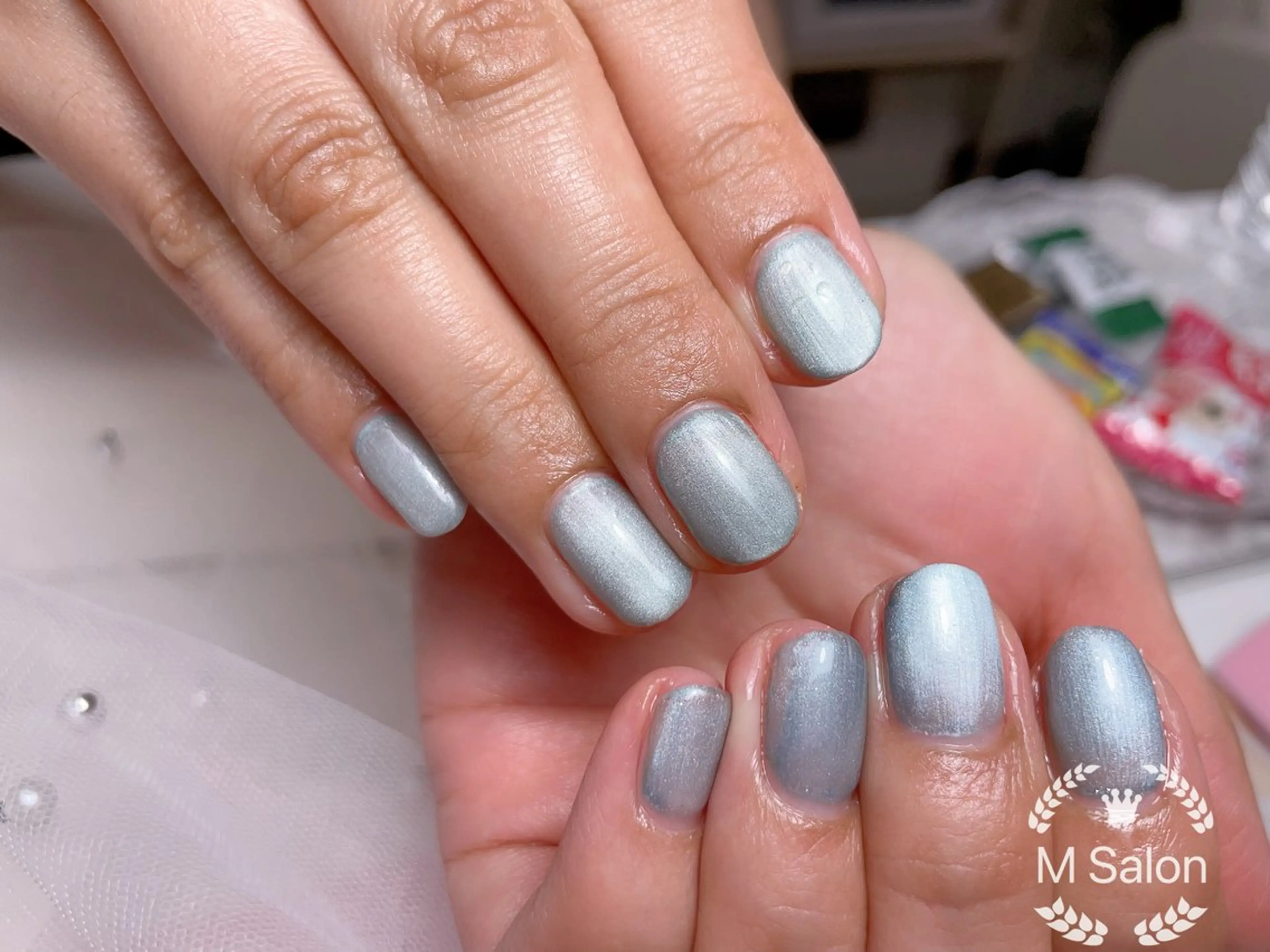 ネイル ニュアンスネイル オフィスネイル ワンカラーネイル ピンク ぷっくりネイル ハンドネイル Mnail _KKのネイルデザイン