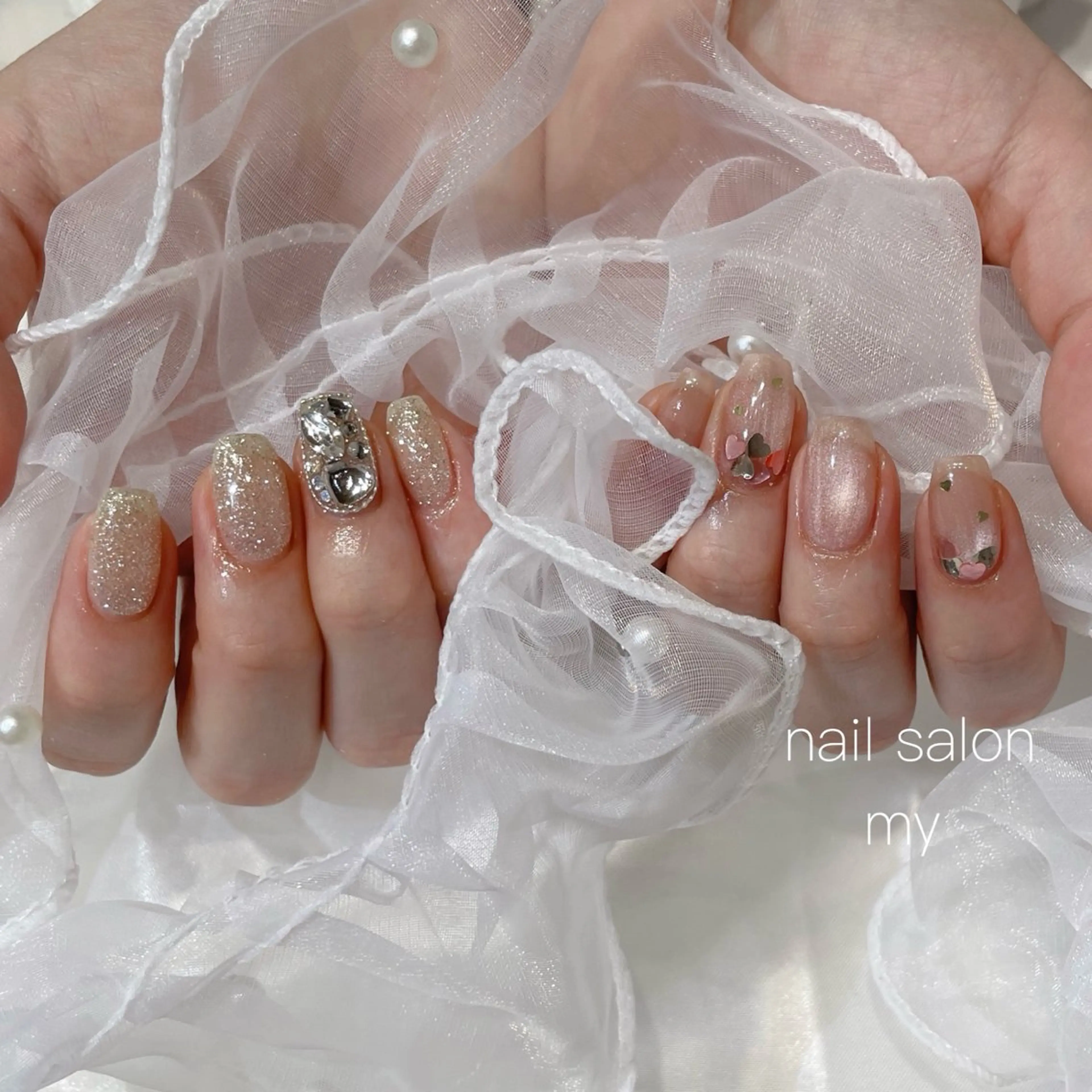 ネイル アートネイル ジェルネイル 韓国ネイル マグネットネイル ニュアンスネイル ハンドネイル Nail salon MY所属・NailSalon MYのネイルデザイン