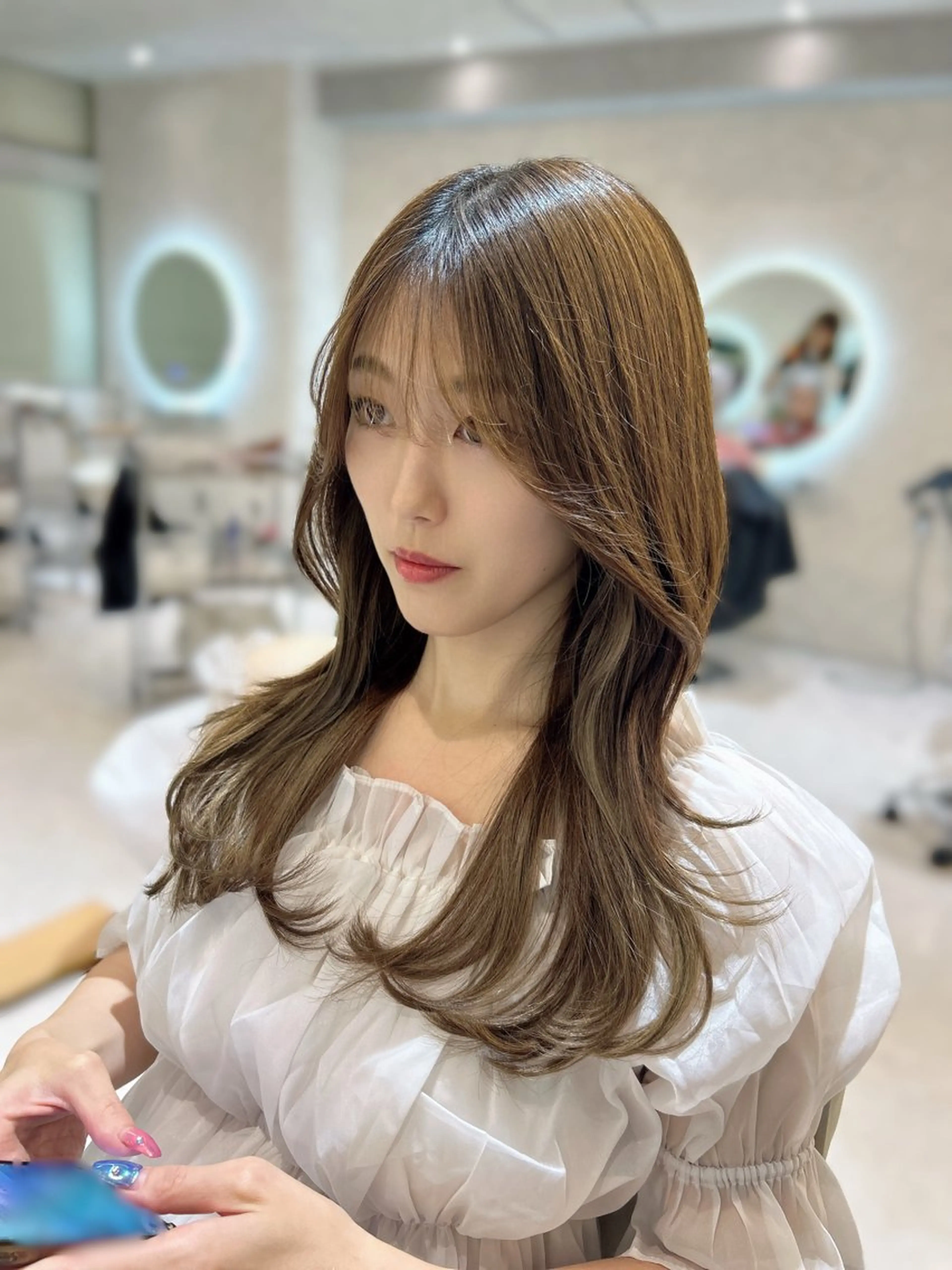 ロング カラー カット ヘアカラー トリートメント 髪質改善支持率 NO.1/韓国風💎のヘアスタイル