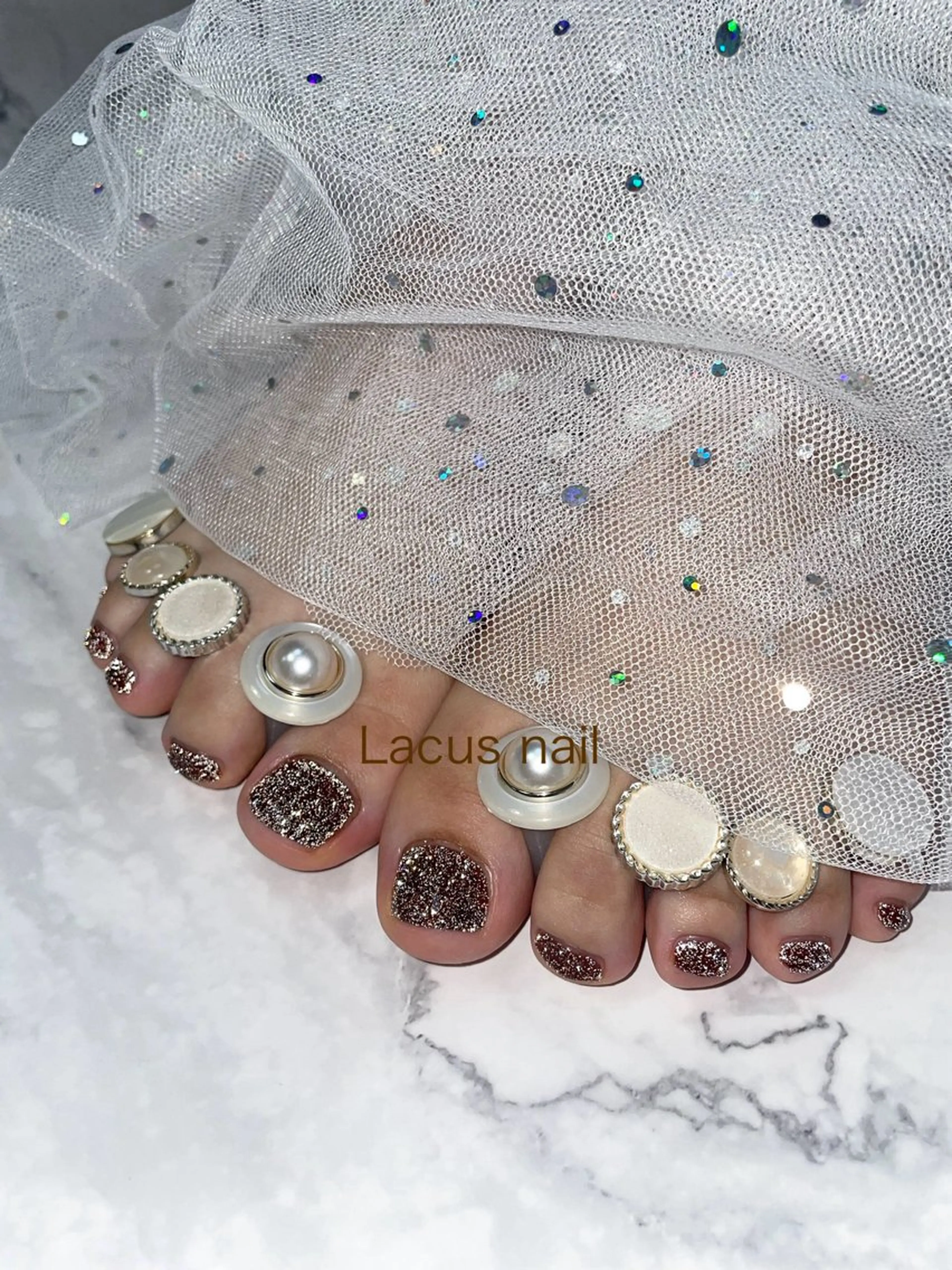 ネイル ブラウン フラッシュネイル Nail Ambra 天王寺店所属・Nail Ambra fusaのネイルデザイン