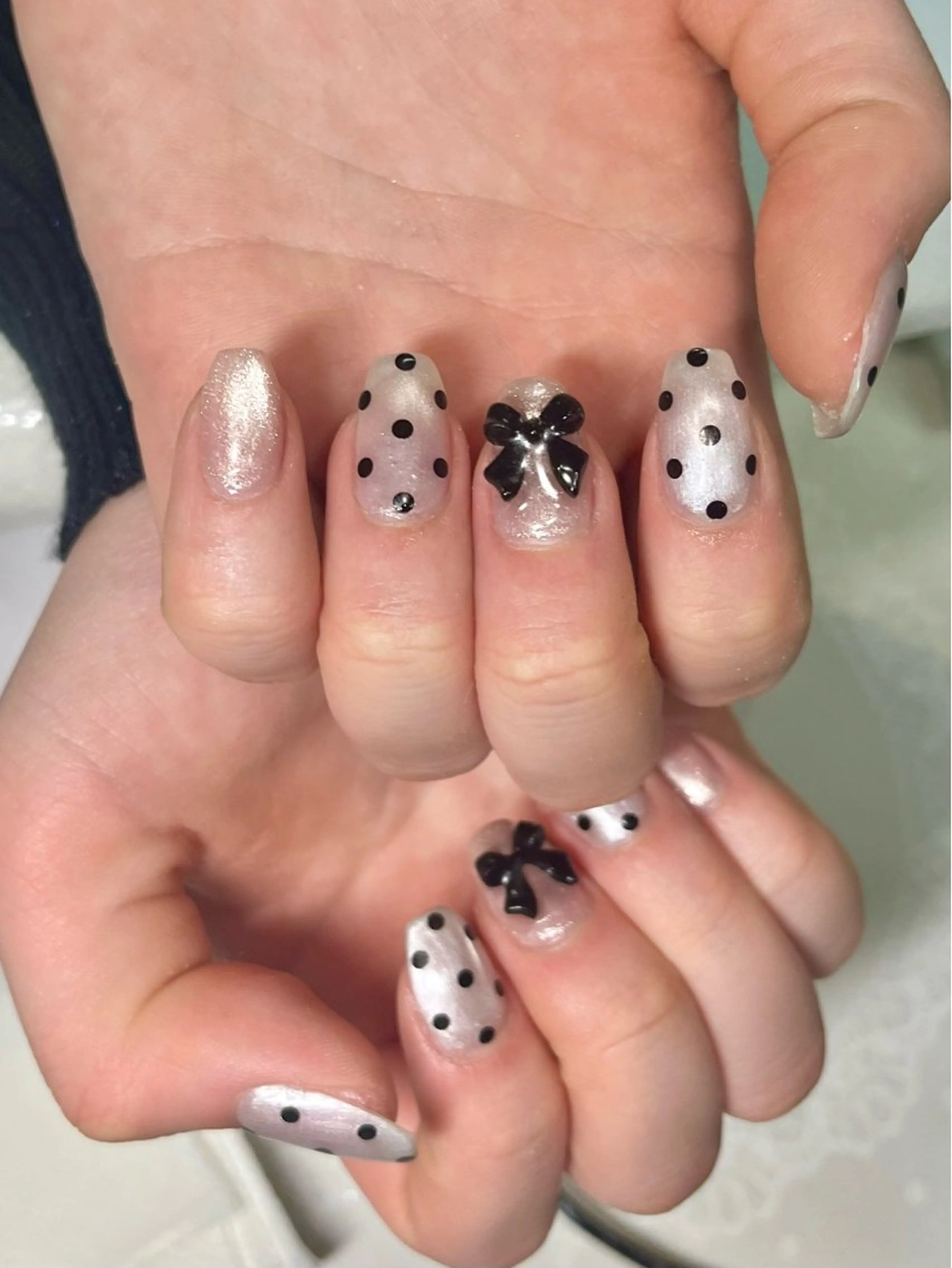 ネイル ドット マグネットネイル ワンホンネイル 新宿ネイルサロン ジェミディローサ所属・新宿ネイルサロン ジェミディローサのネイルデザイン