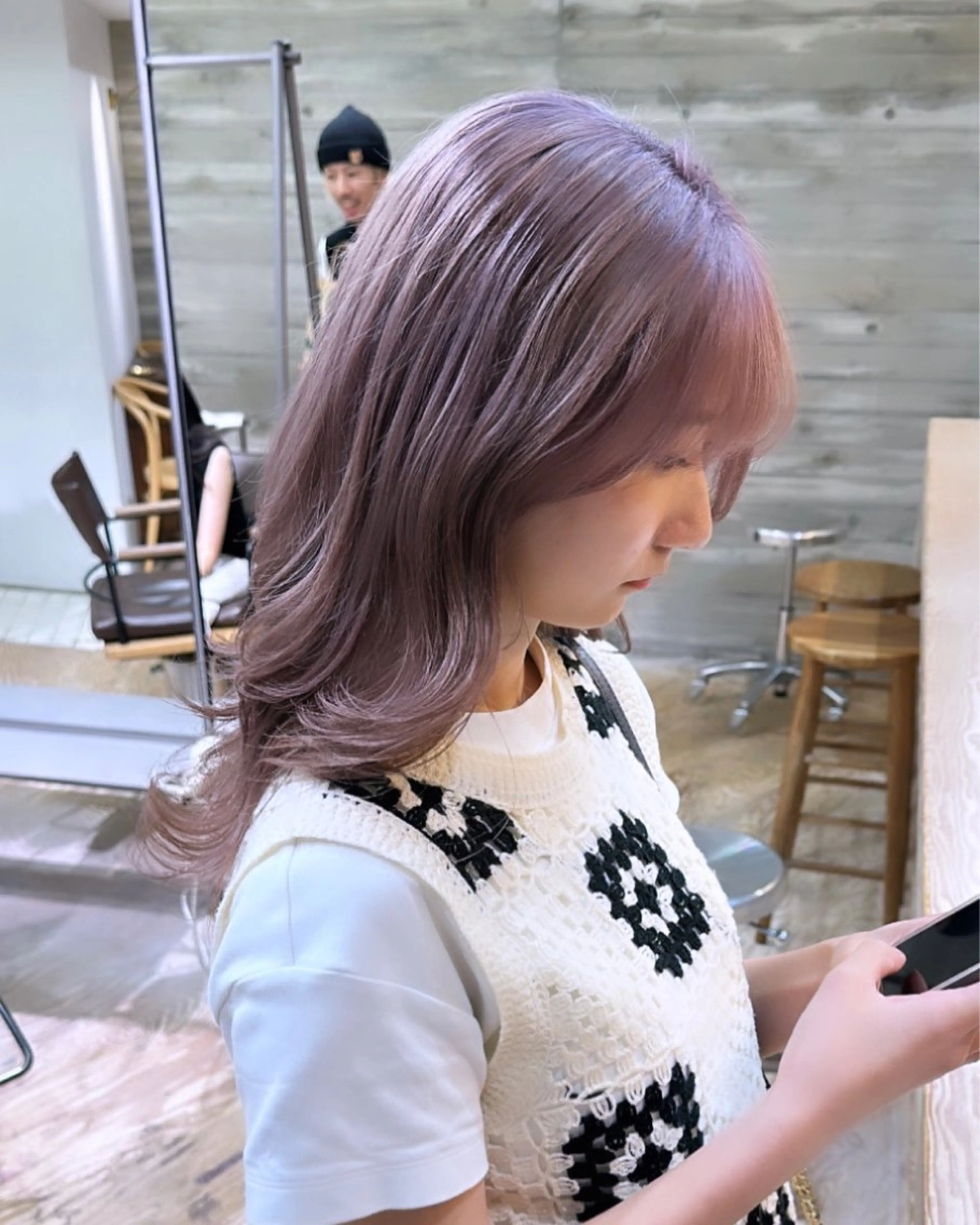 セミロング カラー ヘアアレンジ メンズ 抜きっぱなしブロンド ササキカズマのヘアスタイル