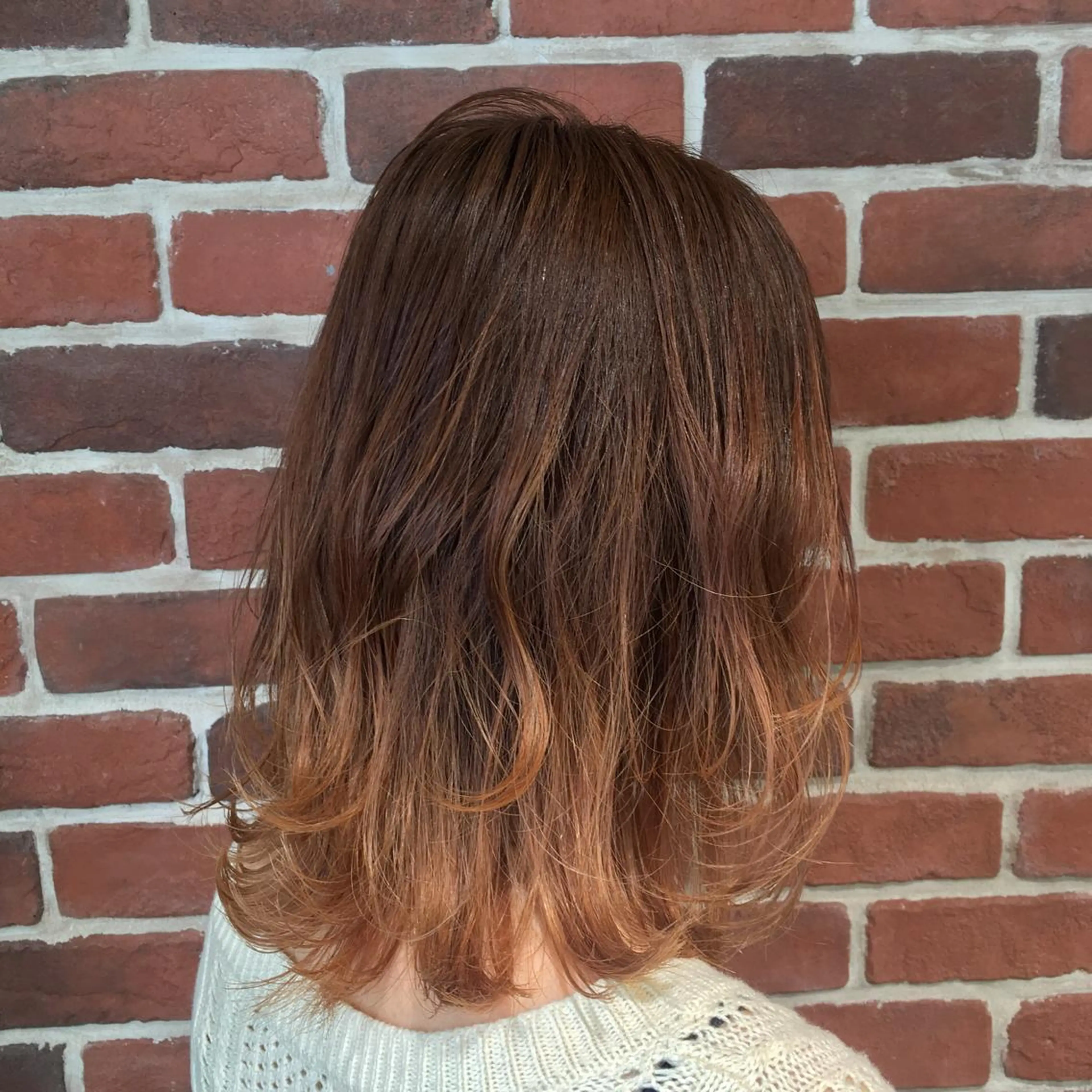 ミディアム カラー パーマ さかい なつみのヘアスタイル