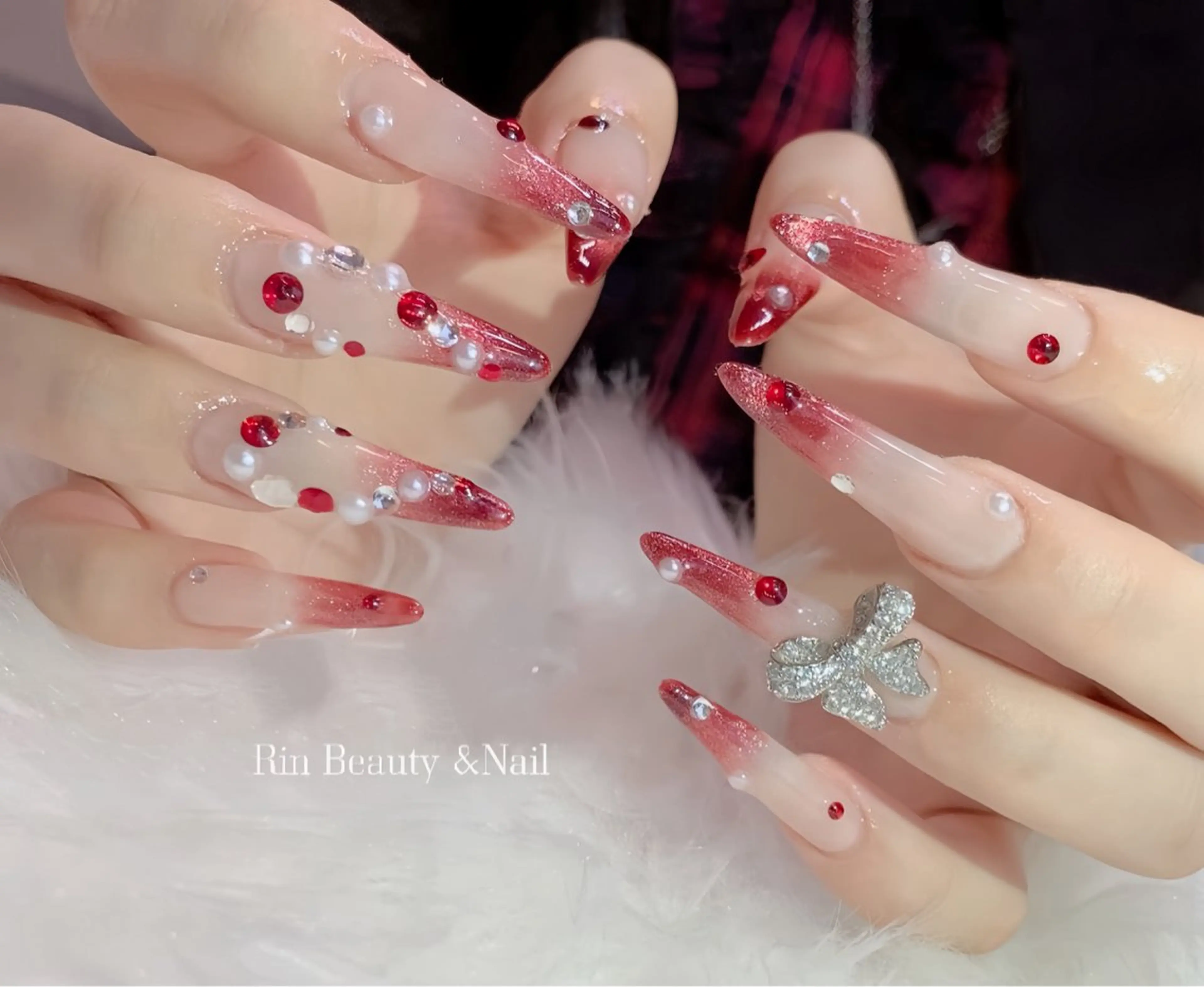 ネイル アートネイル フレンチネイル ジェルネイル 韓国ネイル ミラーネイル Rin Nail 新大久保店のネイルデザイン