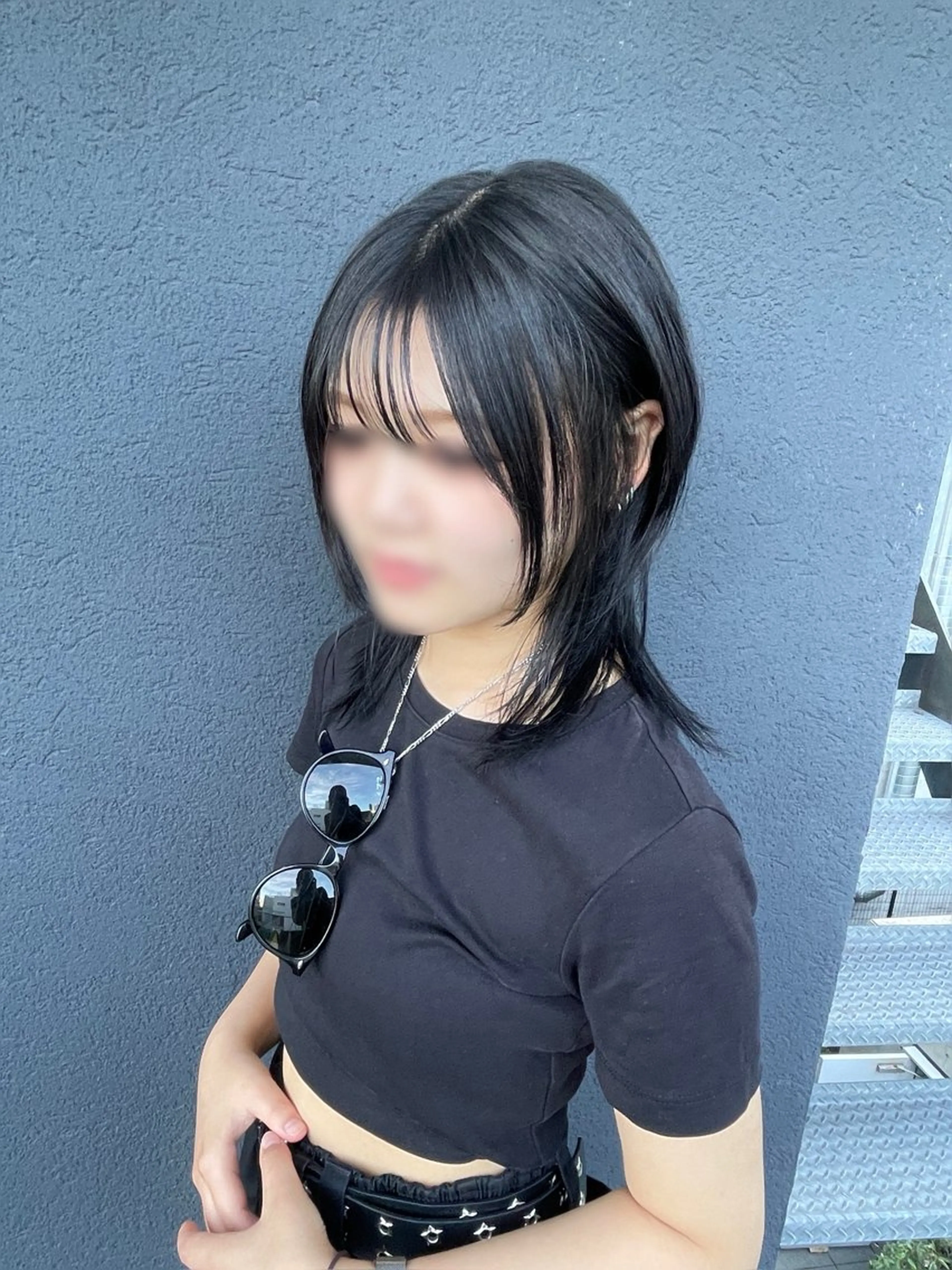 ミディアム 韓国風ヘア レイヤーカット カット 韓国リアルハッシュ レイヤーカットのヘアスタイル