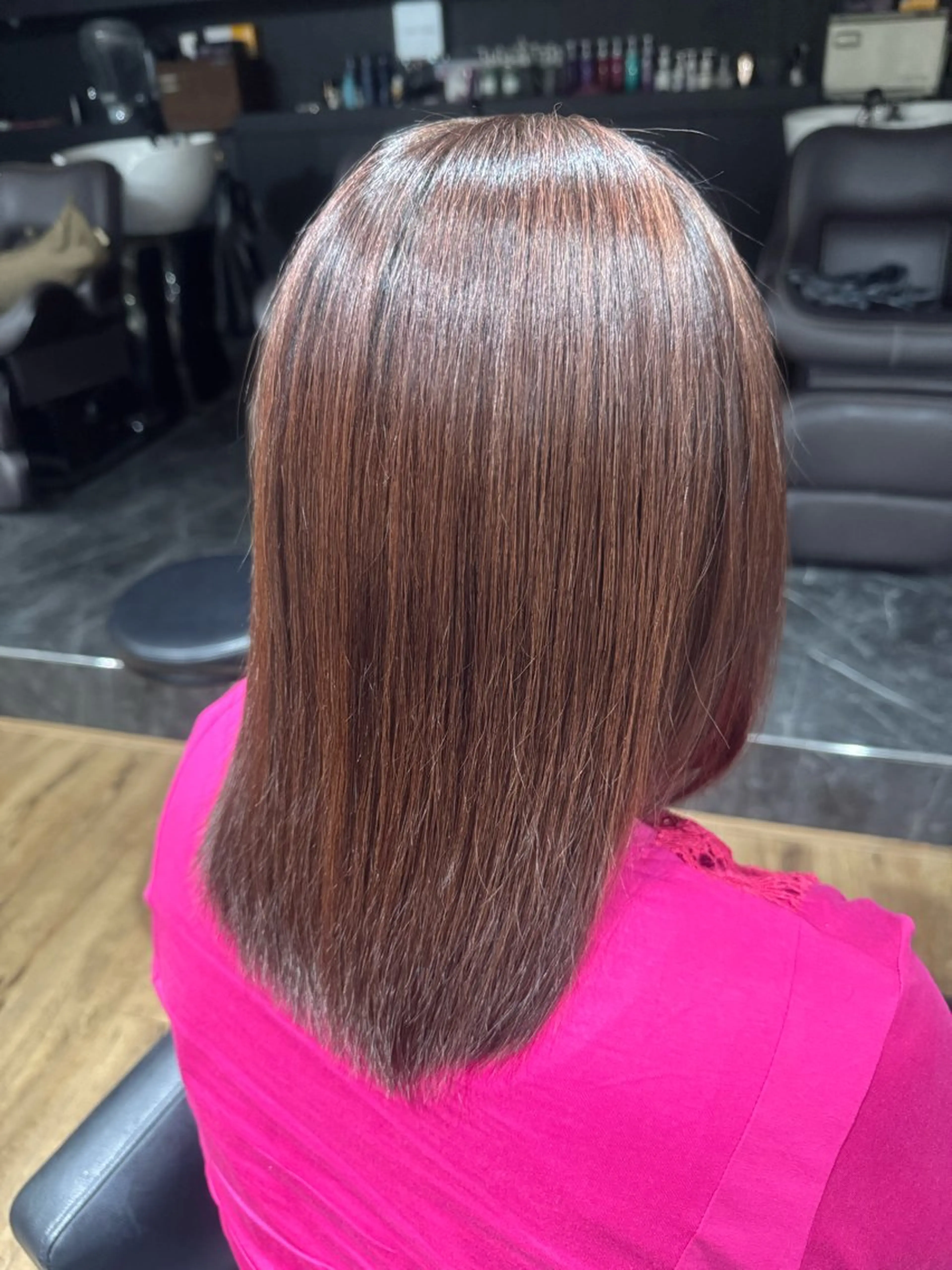 セミロング カラー 戸田 瑠衣のヘアスタイル