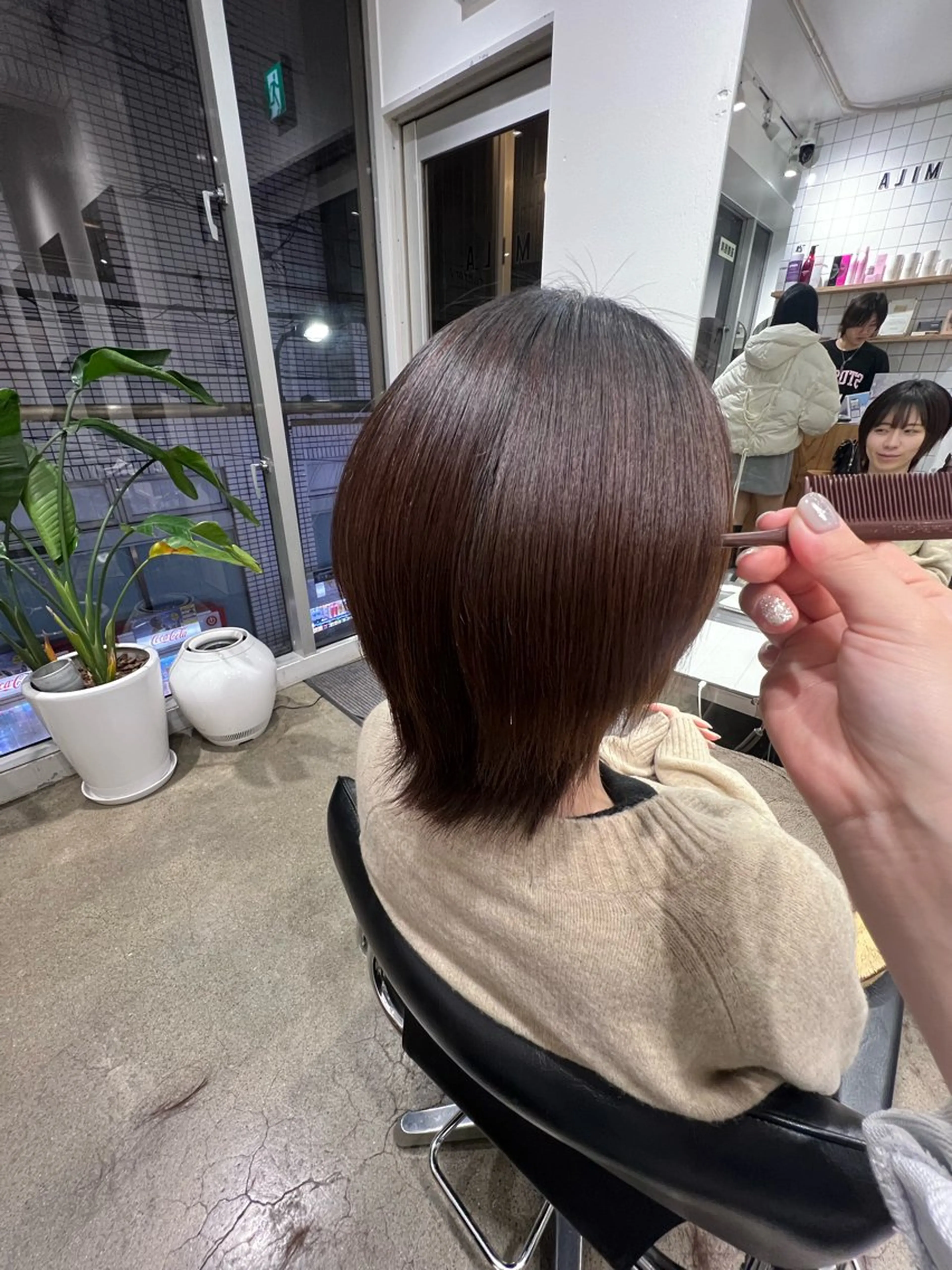 ショート パーマ ショートヘア 縮毛矯正 ✨髪質改善矯正× ブリーチ✨YU-KIのヘアスタイル