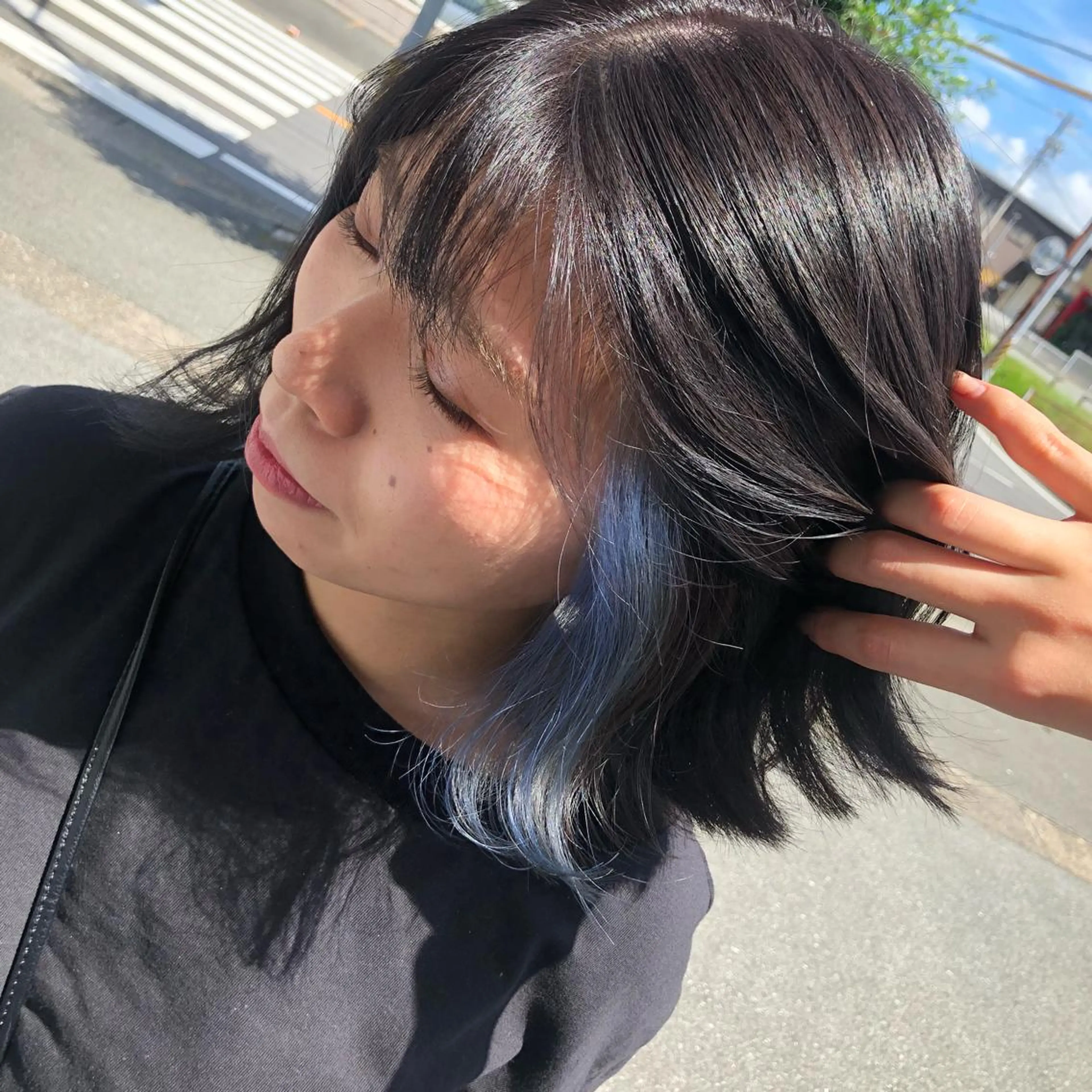 🌟イヤリングブリーチ＋カラー＋カット　ロング料金別　ブリーチ込みの写真