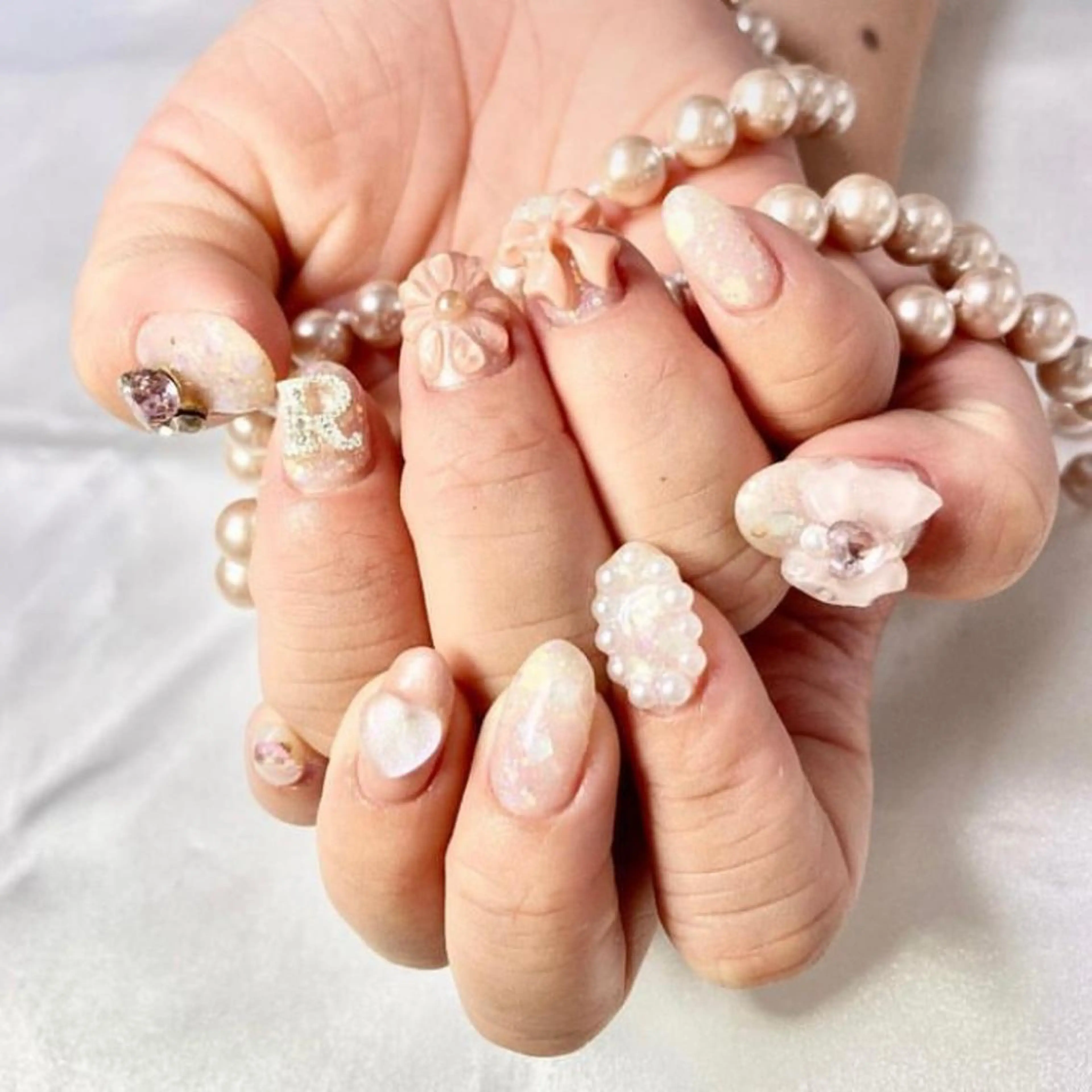 ネイル アートネイル オーロラネイル べっ甲ネイル ボルドー ブラウン ハンドネイル 韓国ネイル/新大久保 /駅近 【Toko】のネイルデザイン