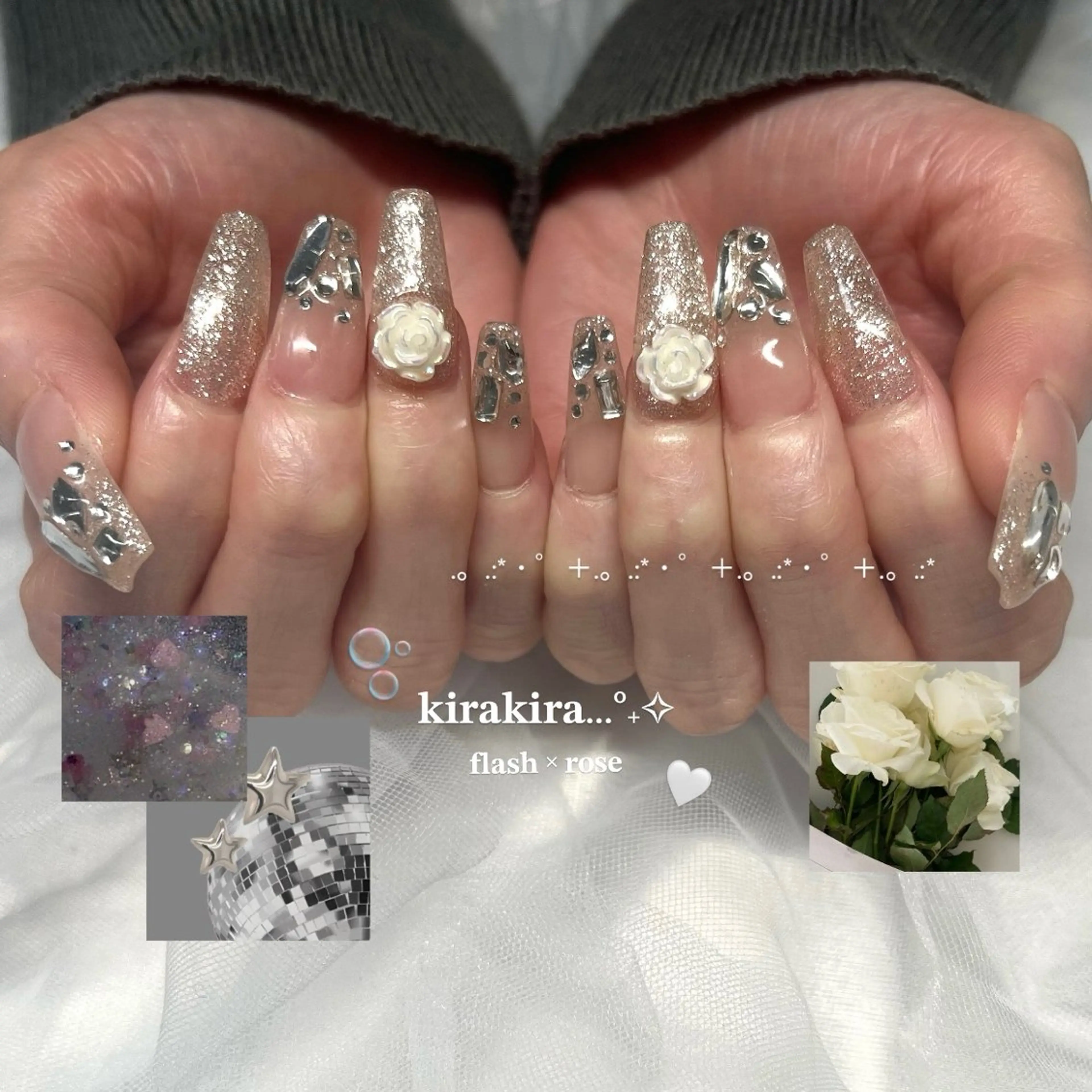 ネイル 長さ出し フラッシュネイル ジェルネイル マグネットネイル 持ち込み ハンドネイル 🌷Gemini nami🌷のネイルデザイン
