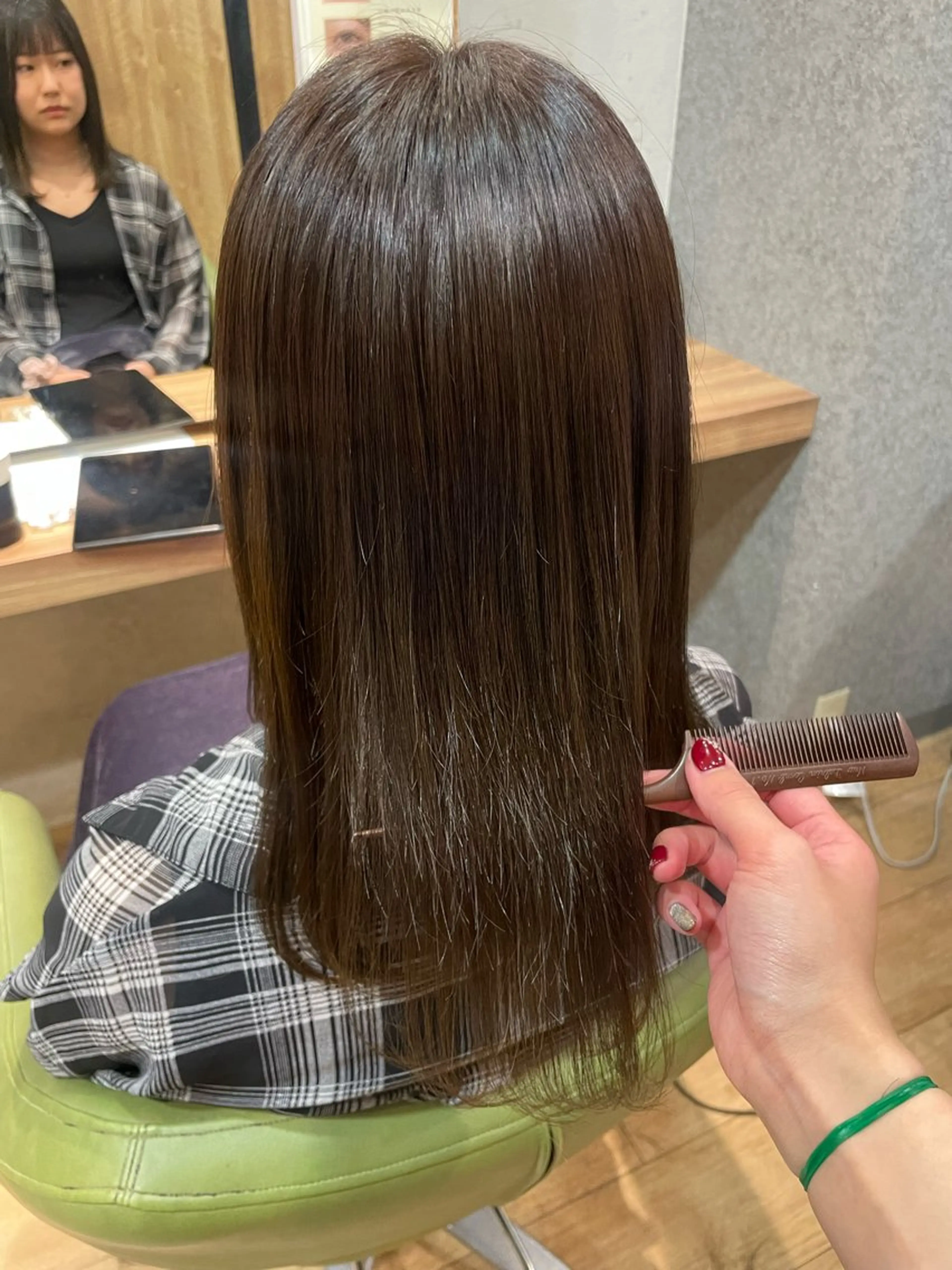 セミロング カラー アッシュ ベージュカラー 透明感カラー オレンジ ヘアカラー トリートメント 髪質改善/Bloss om🌷高橋沙衣のヘアスタイル