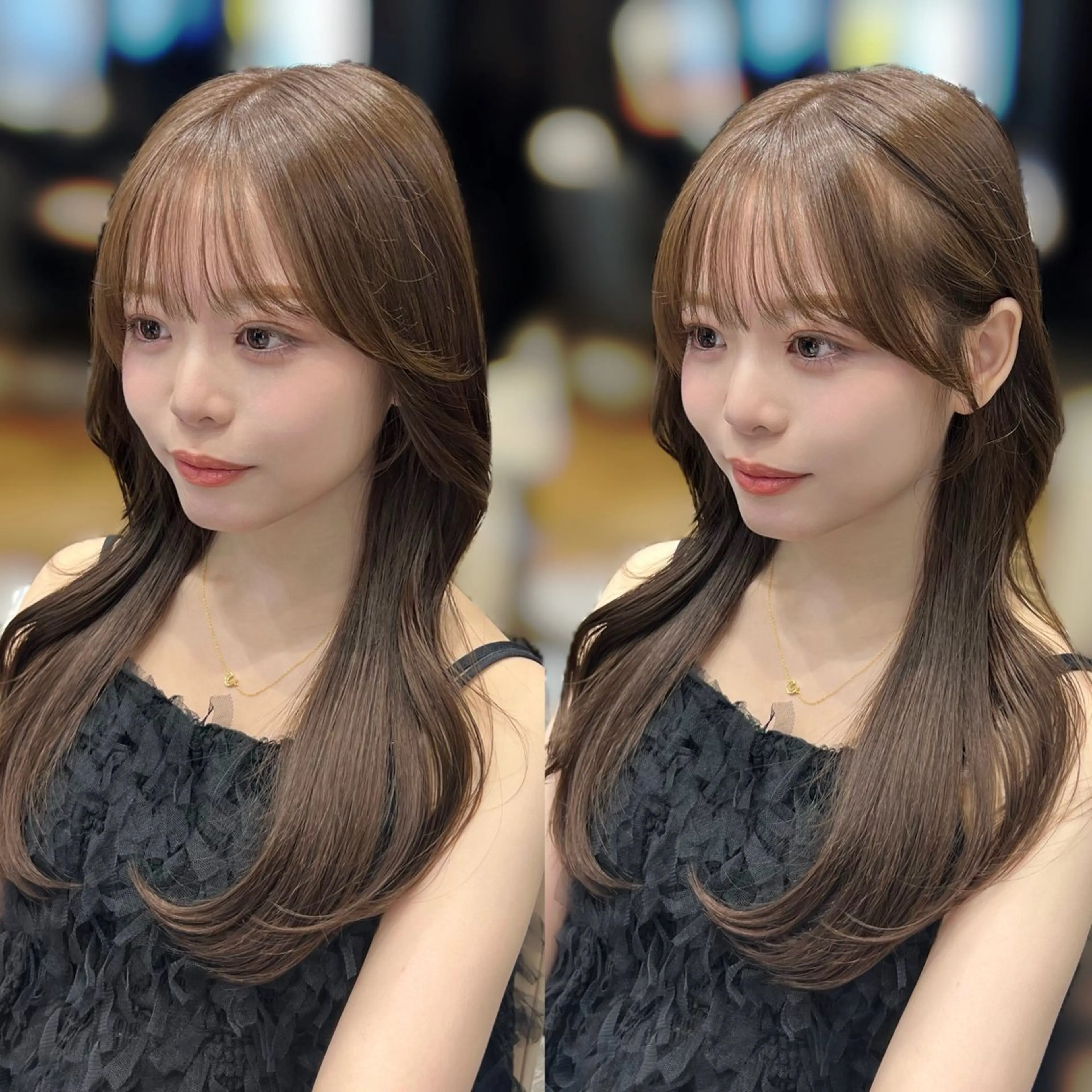 セミロング くびれヘア レイヤーカット カット ヘアカラー トリートメント 🧡くびれヘア/前髪 顔周り🧡久原結衣のヘアスタイル