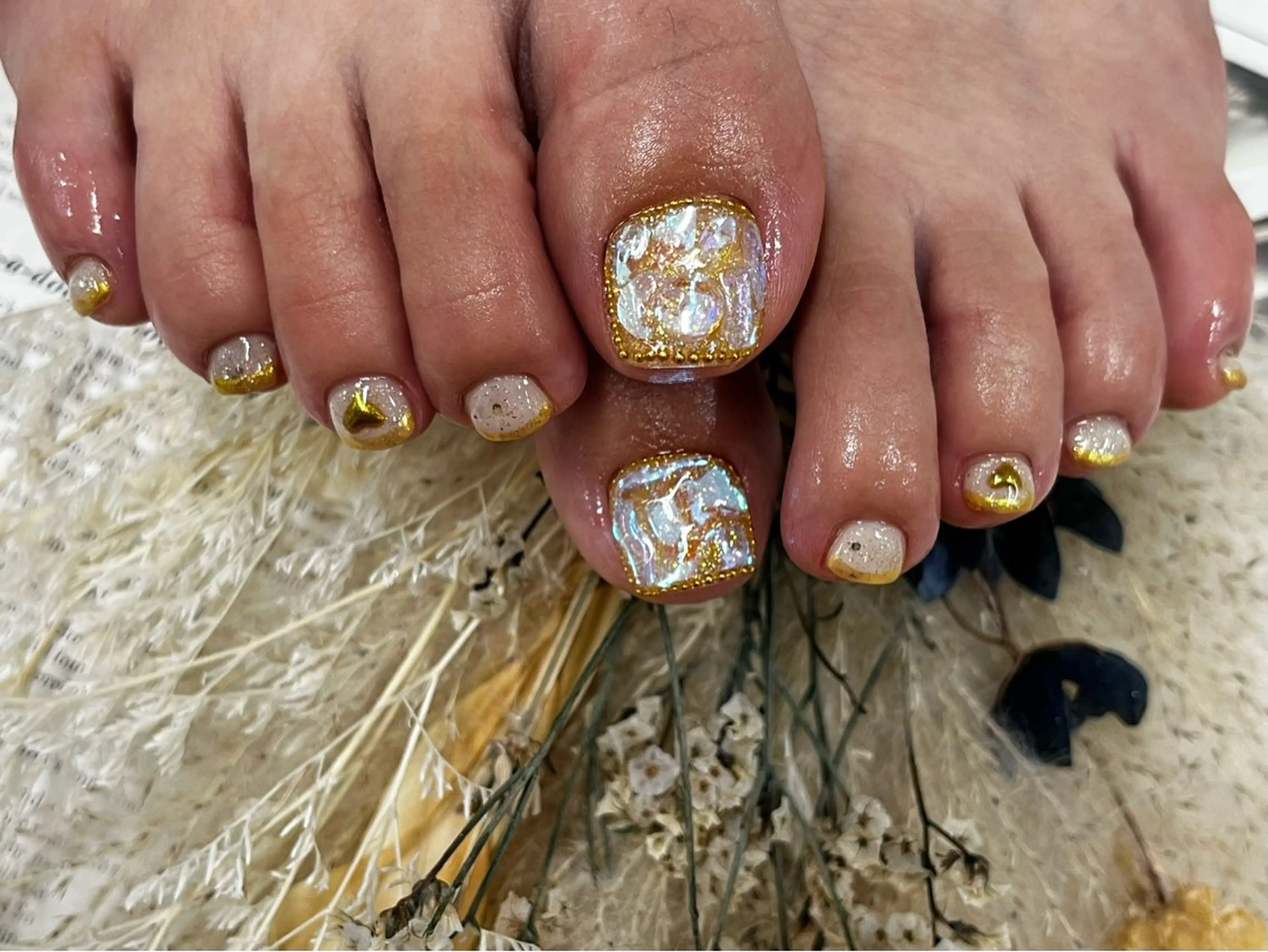 ネイル ストーンネイル フットネイル Basic町田本店 Suzunaのネイルデザイン