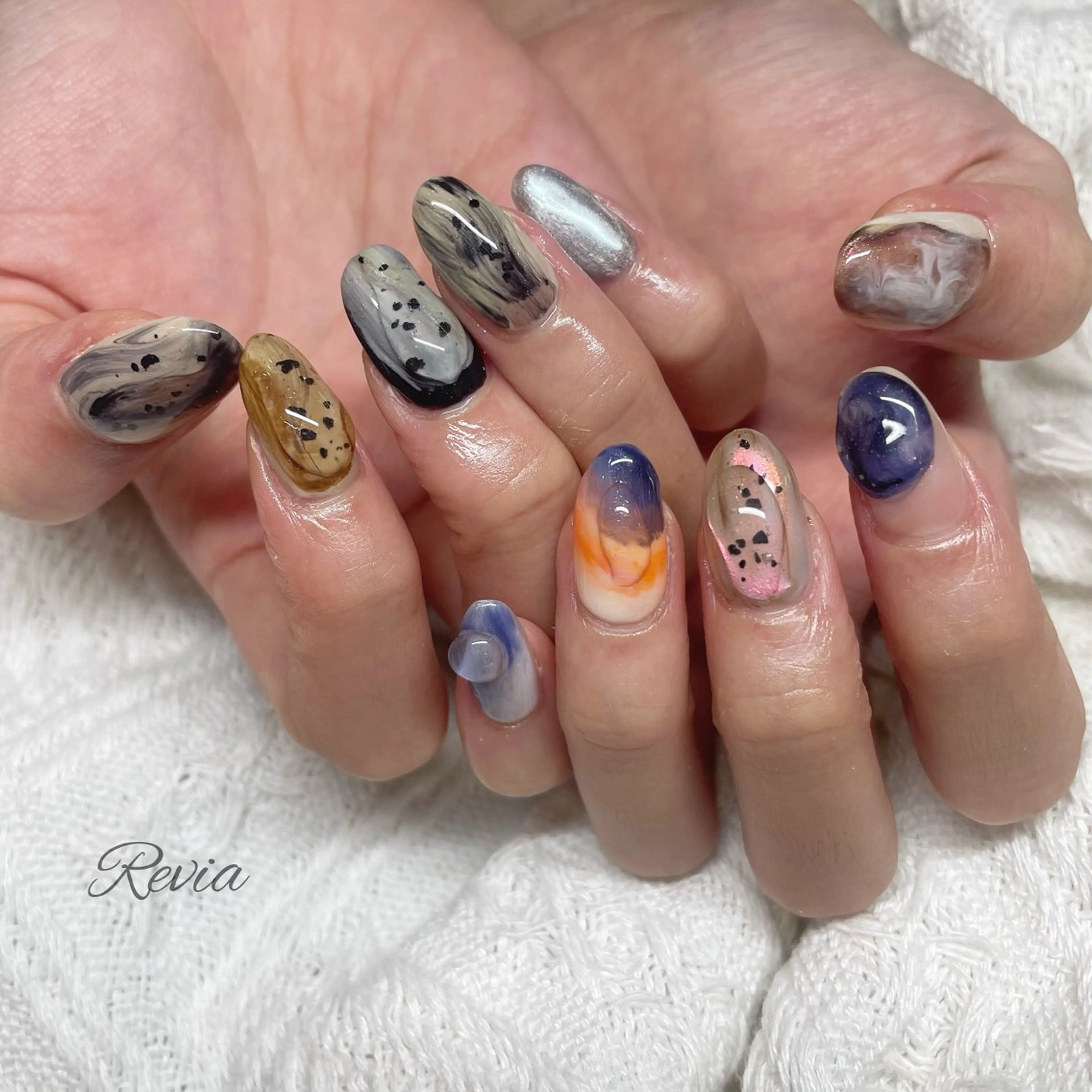ネイル ハンドネイル revia所属・ERI Nailistのネイルデザイン