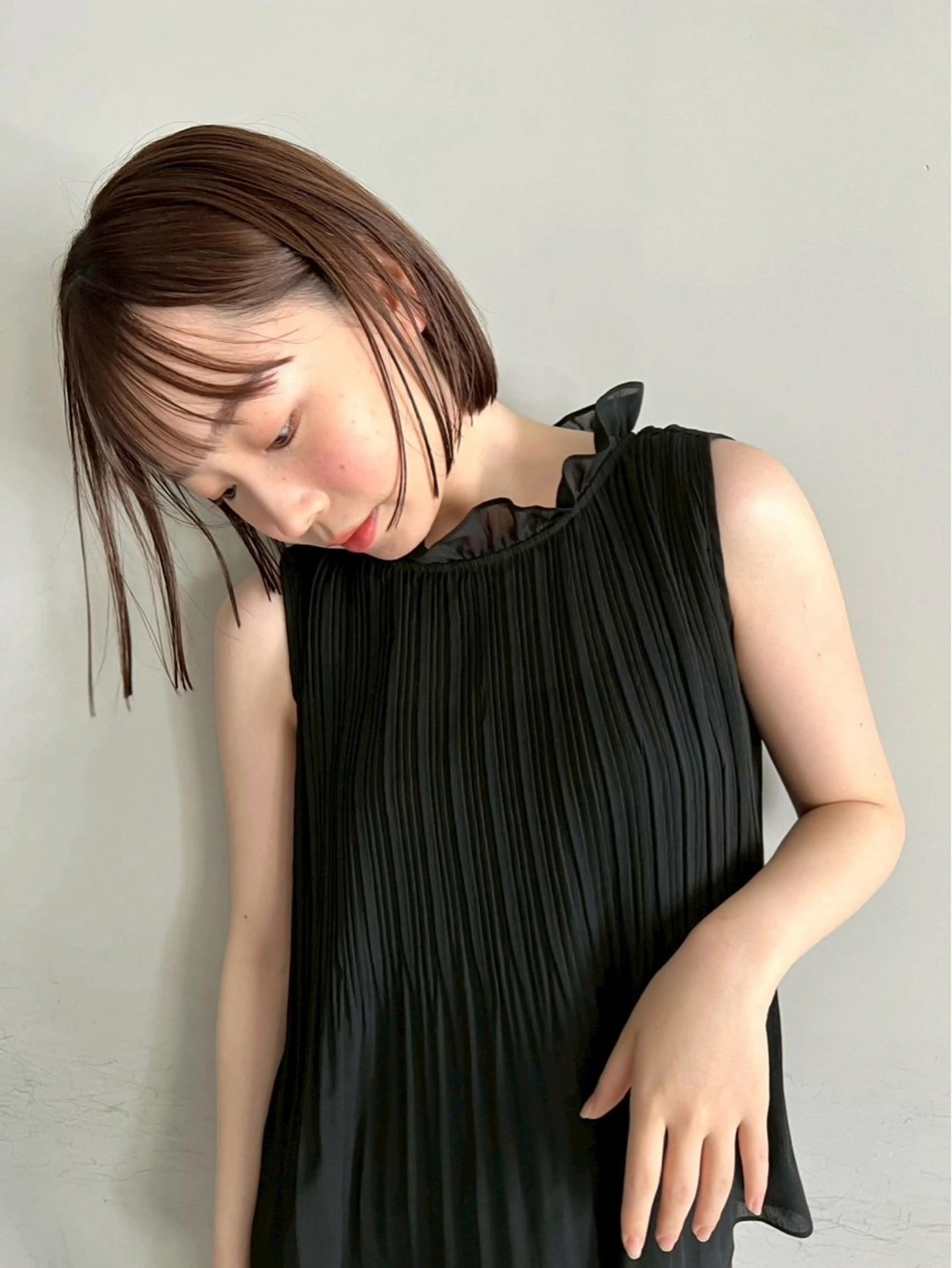 ショート カラー ベージュカラー ボブ カット ヘアカラー トリートメント ボブ/似合わせ レイヤーcocomoのヘアスタイル