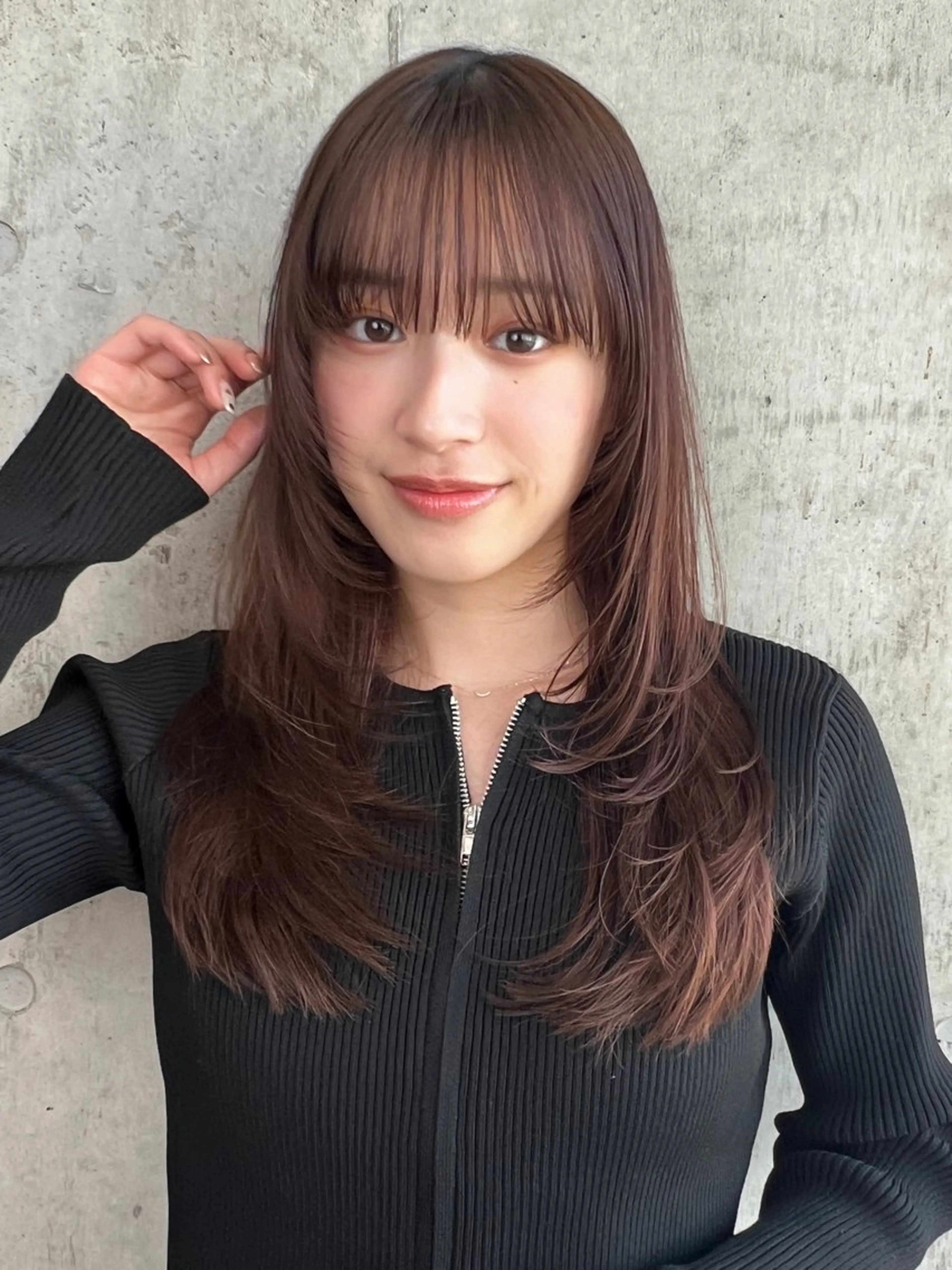 ロング カット ヘアカラー トリートメント 透明感カラー/恵比寿 /レイヤーカット大場のヘアスタイル