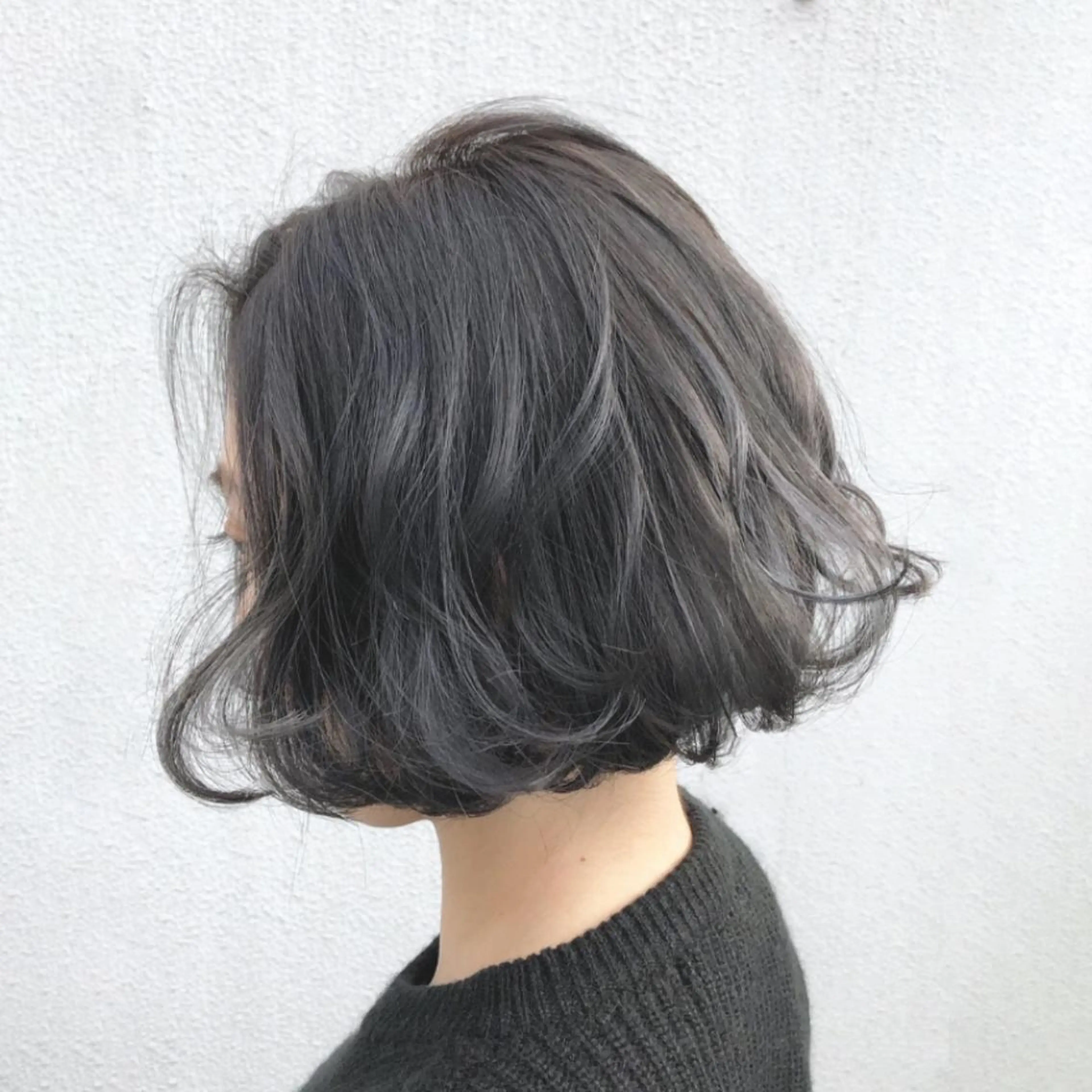 ミディアム カラー パーマ ヘアアレンジ ボブ ITbyALBUM 藤沢店のヘアスタイル