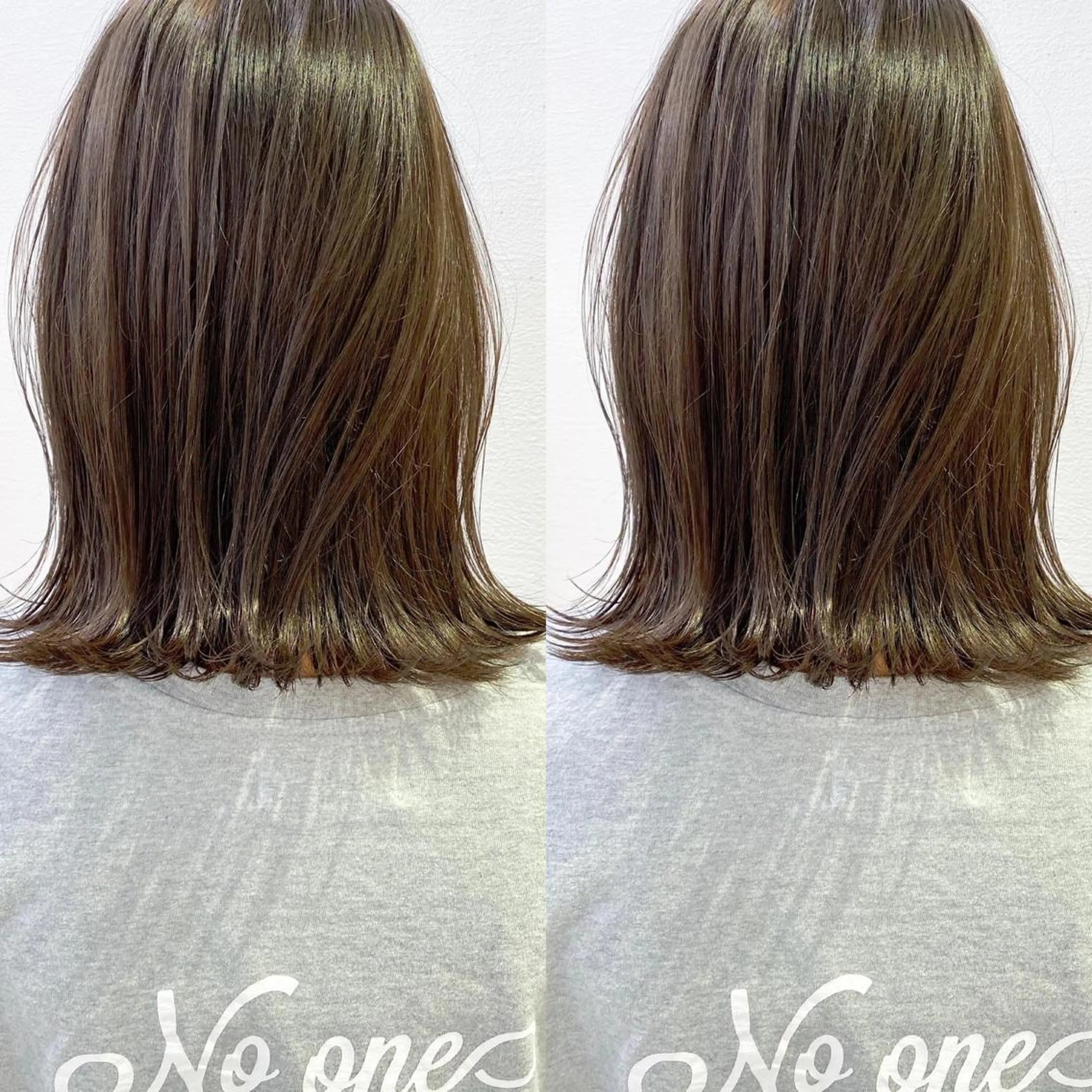 ミディアム カラー カット ヘアカラー トリートメント レイヤーカット /透明感カラー西田のヘアスタイル