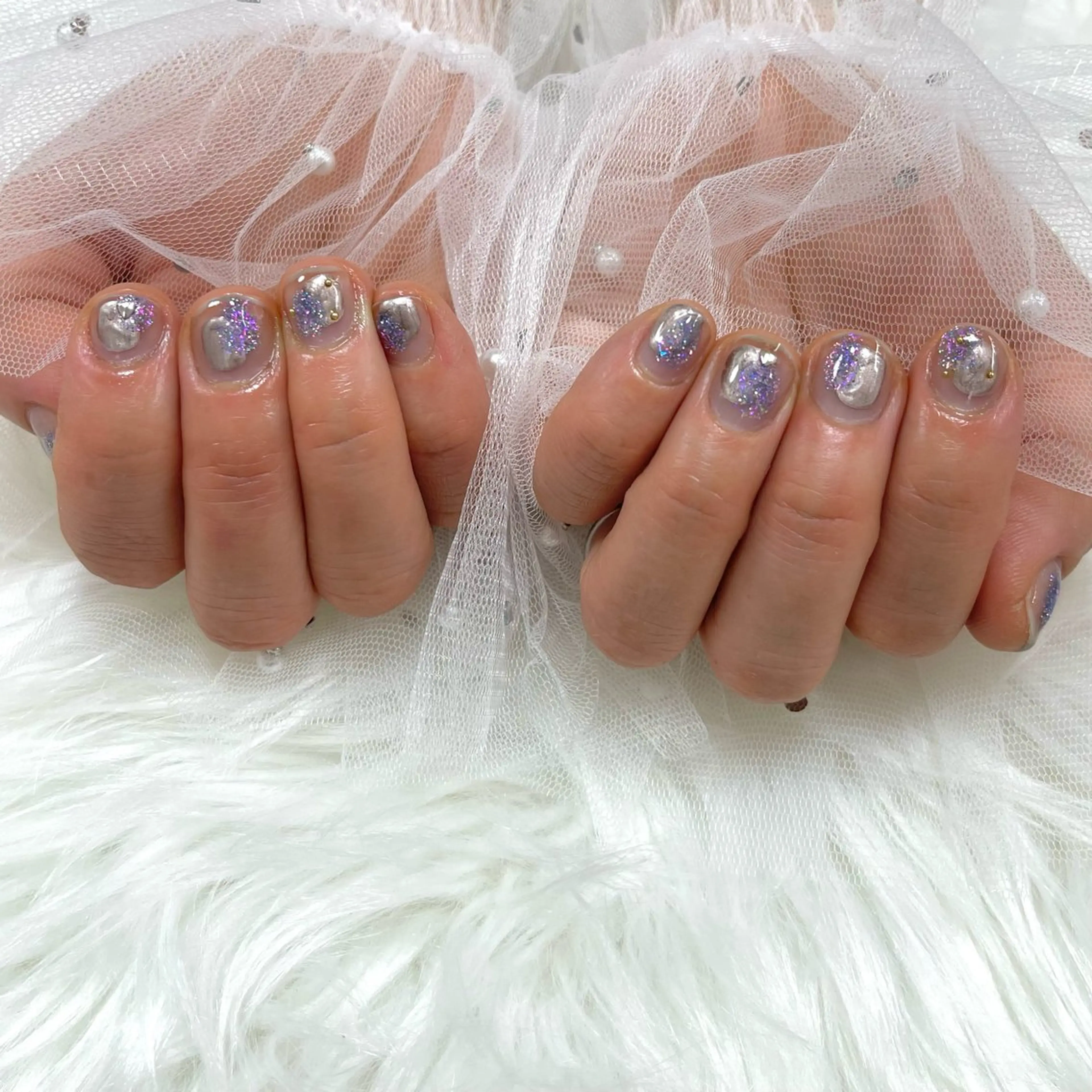 ネイル ハート ハンドネイル SHINE nail salonのネイルデザイン