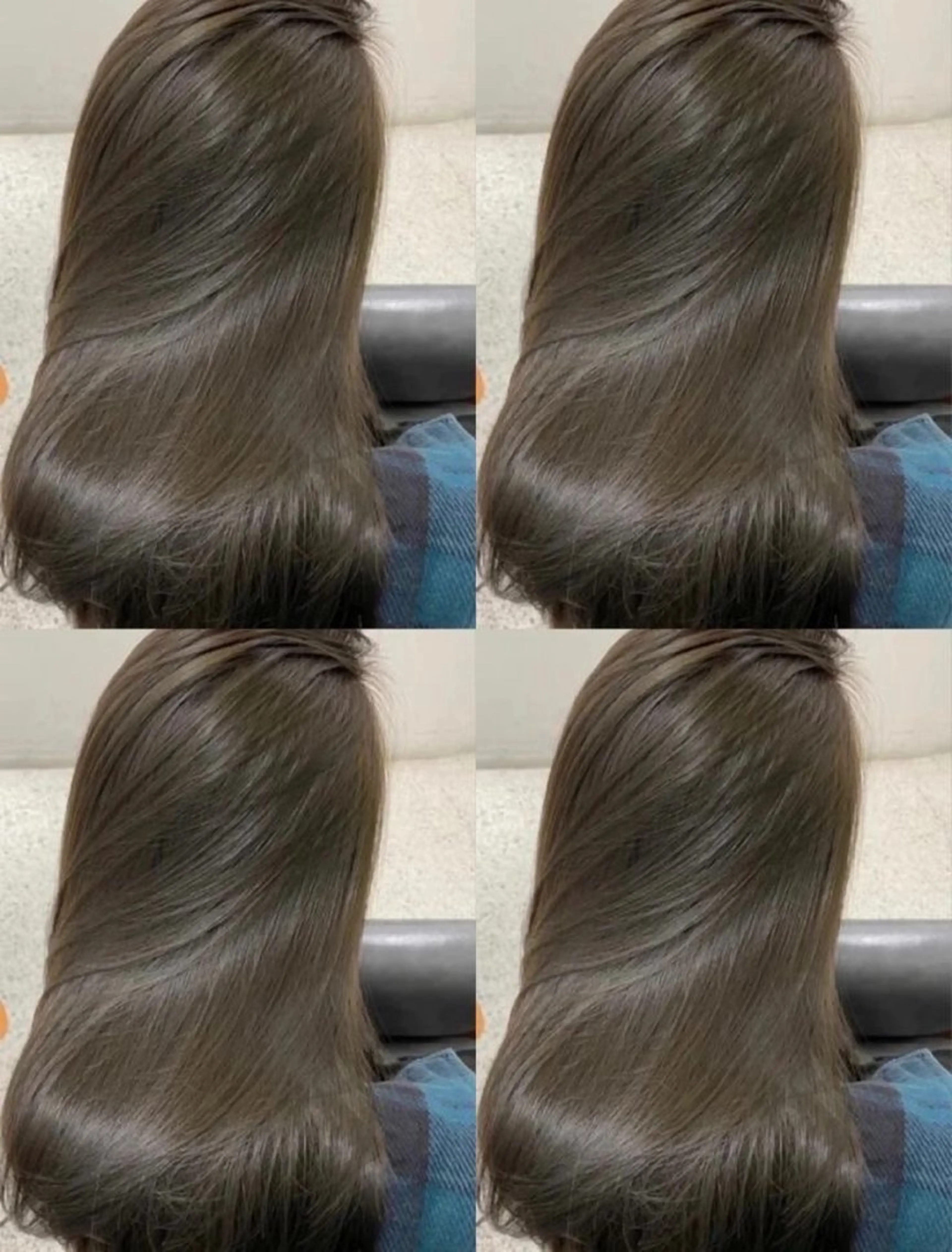 ブリーチなしのダブルカラーで透明感カラーの写真