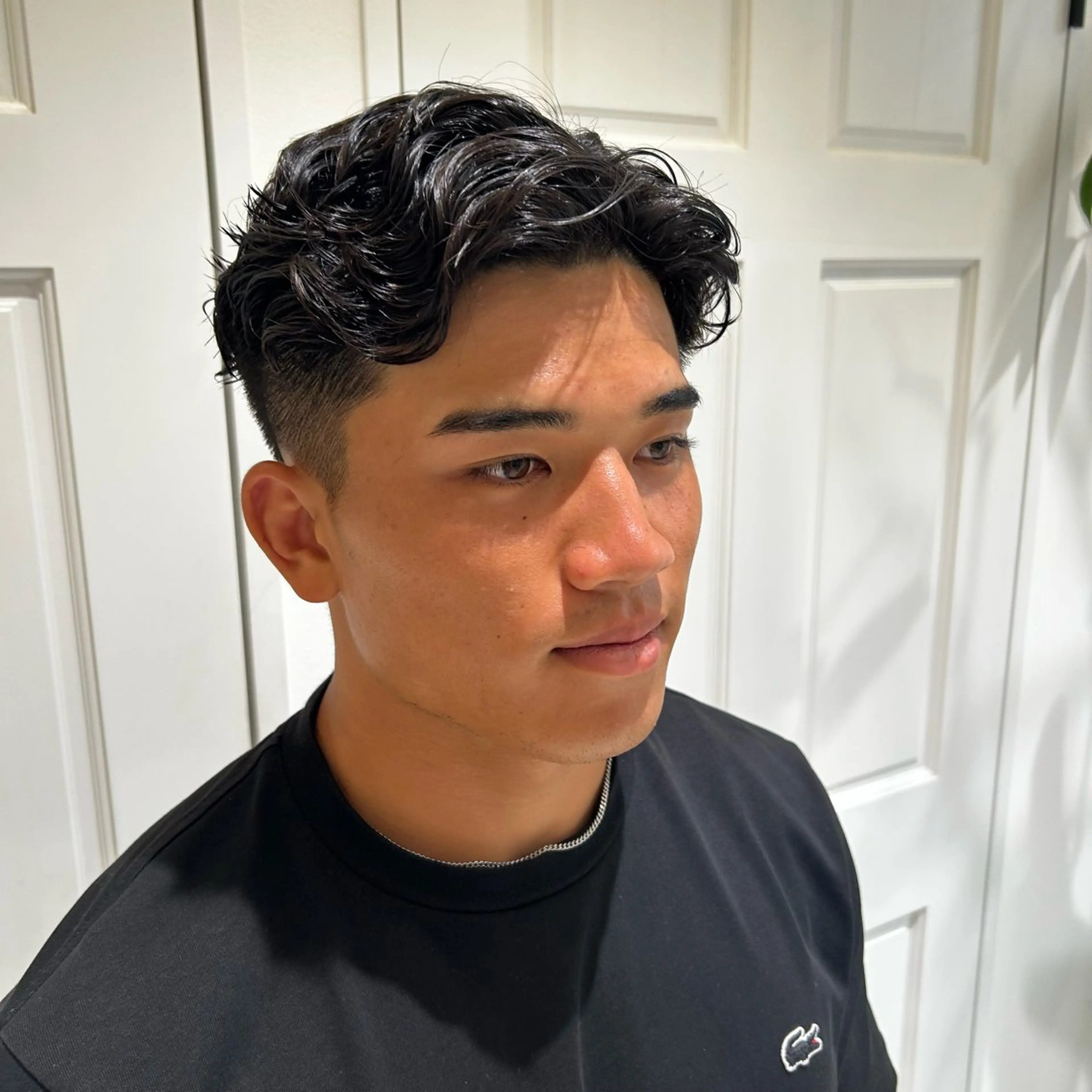 パーマ メンズ カット パーマ ちさと/メンズ ショート/縮毛矯正のヘアスタイル