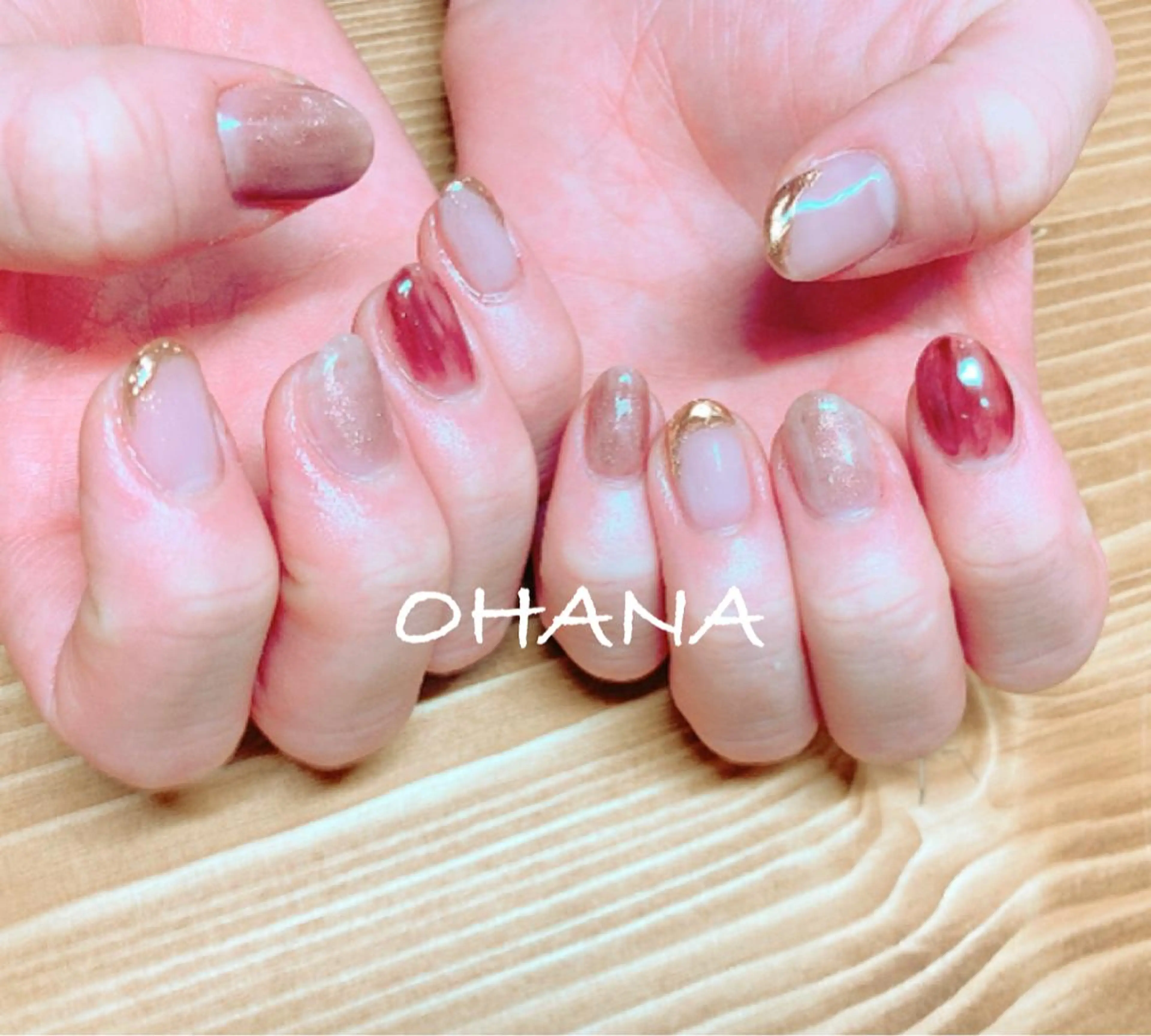 ネイル べっ甲ネイル フットネイル マグネットネイル ミラーネイル ニュアンスネイル nailroom  OHANA所属・nailroom OHANA🌴のネイルデザイン