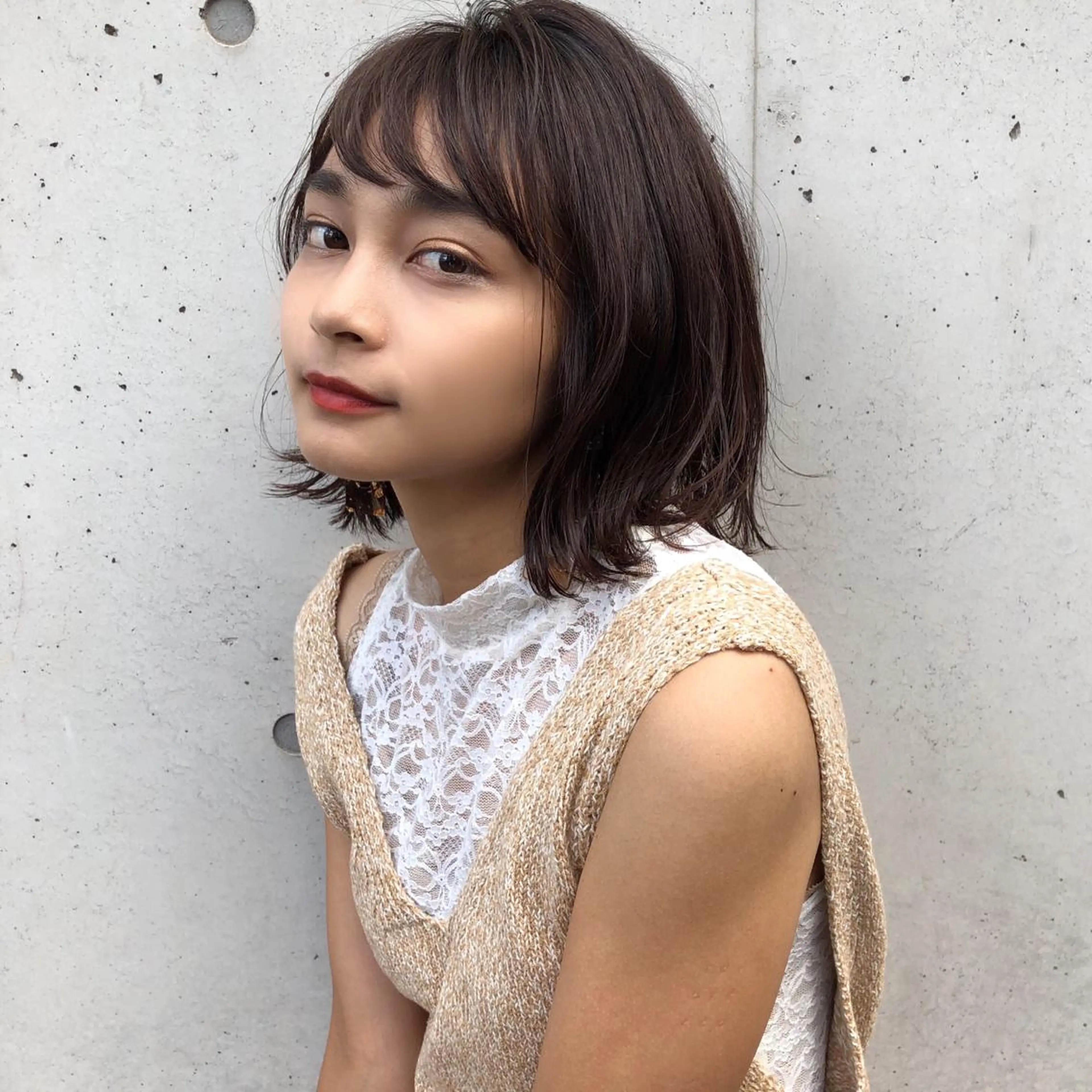 ミディアム カラー 切りっぱなしボブ ボブ レイヤー×髪質改善✨ 渋谷/佐藤侑哉のヘアスタイル