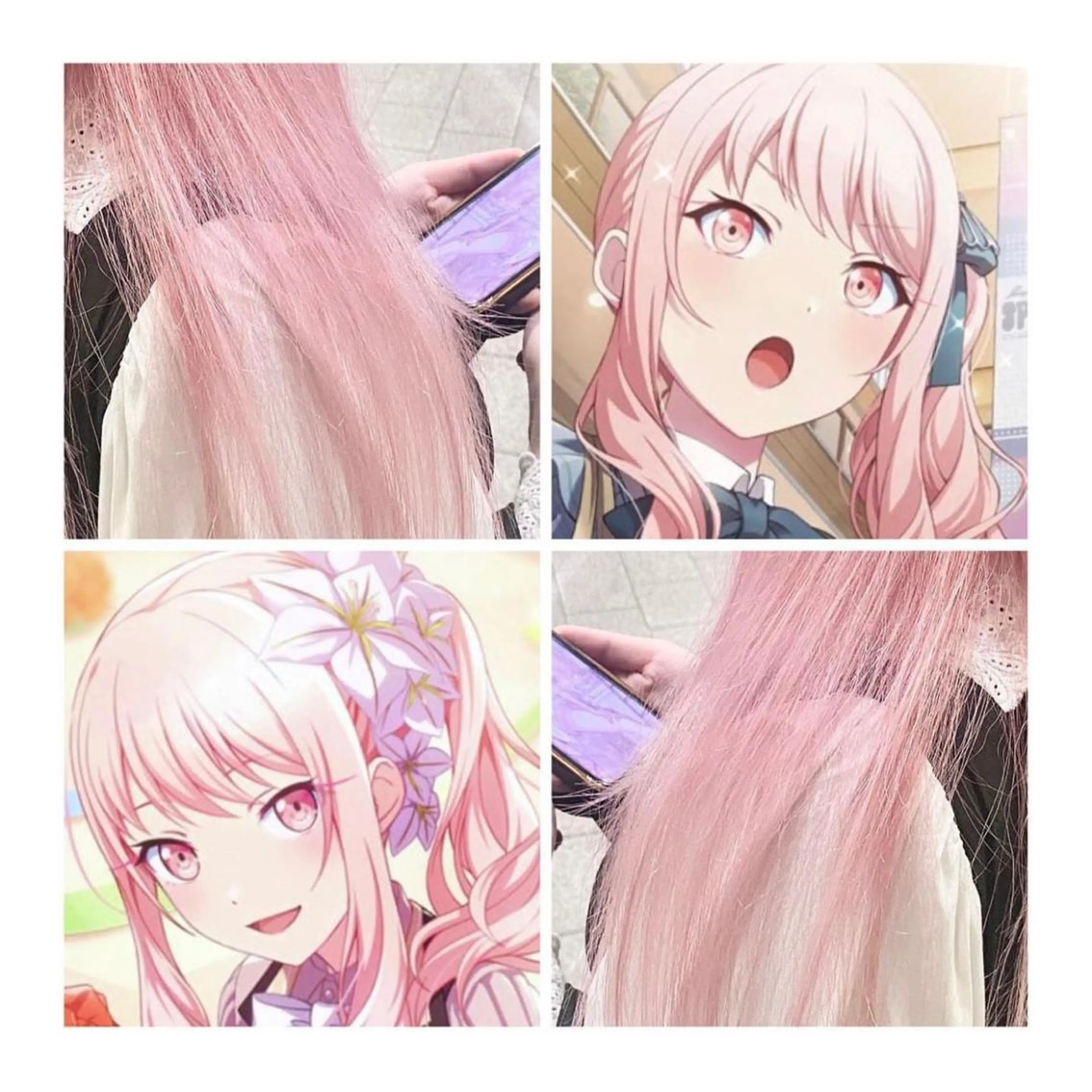 セミロング カラー ブリーチ ピンクカラー ホワイトピンク ヘアカラー GARU-ガル-所属・TSUNO🦖 派手髪/オタク美容師のヘアスタイル